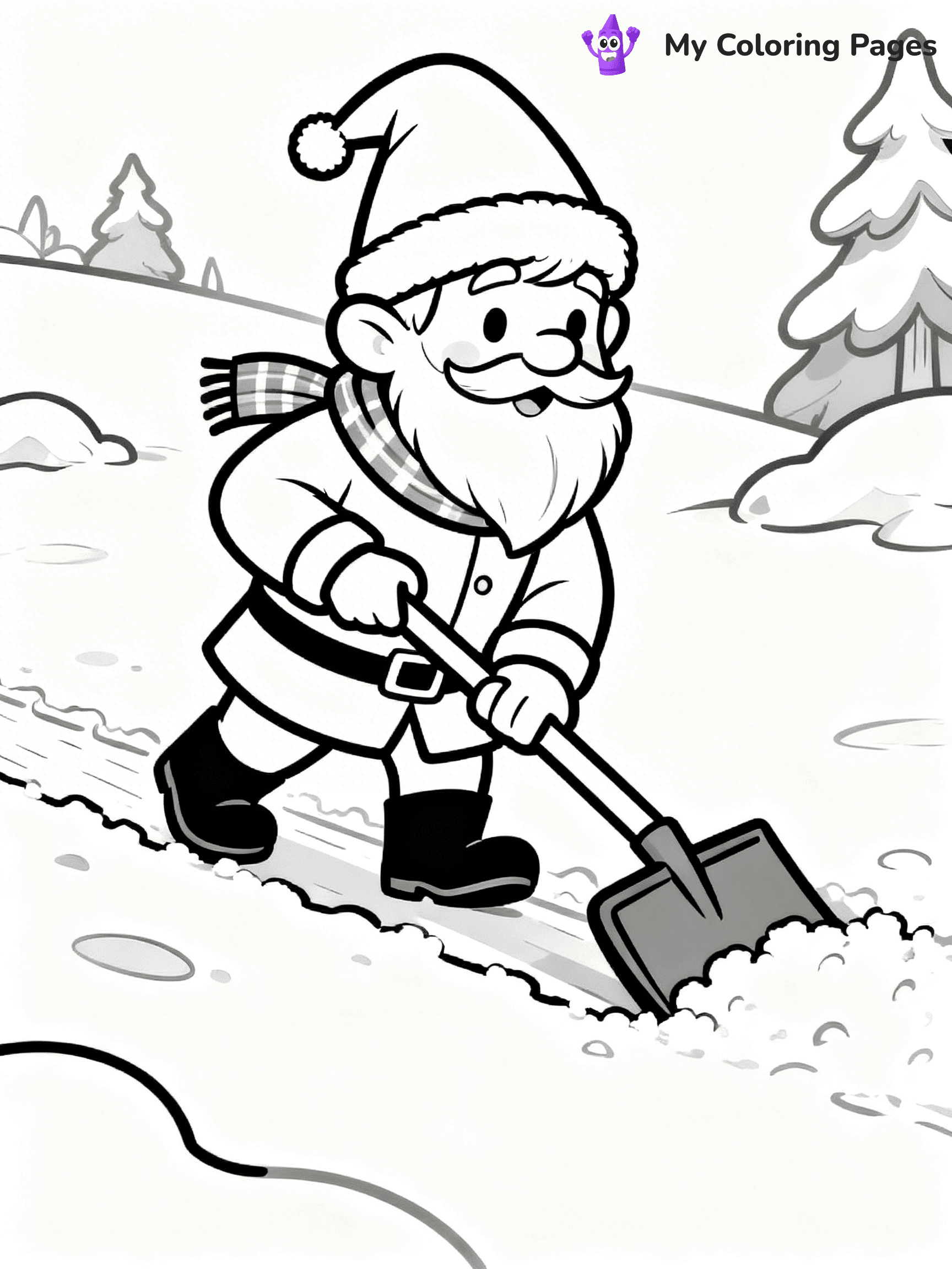 Christmas Gnome Coloring Pages - 61