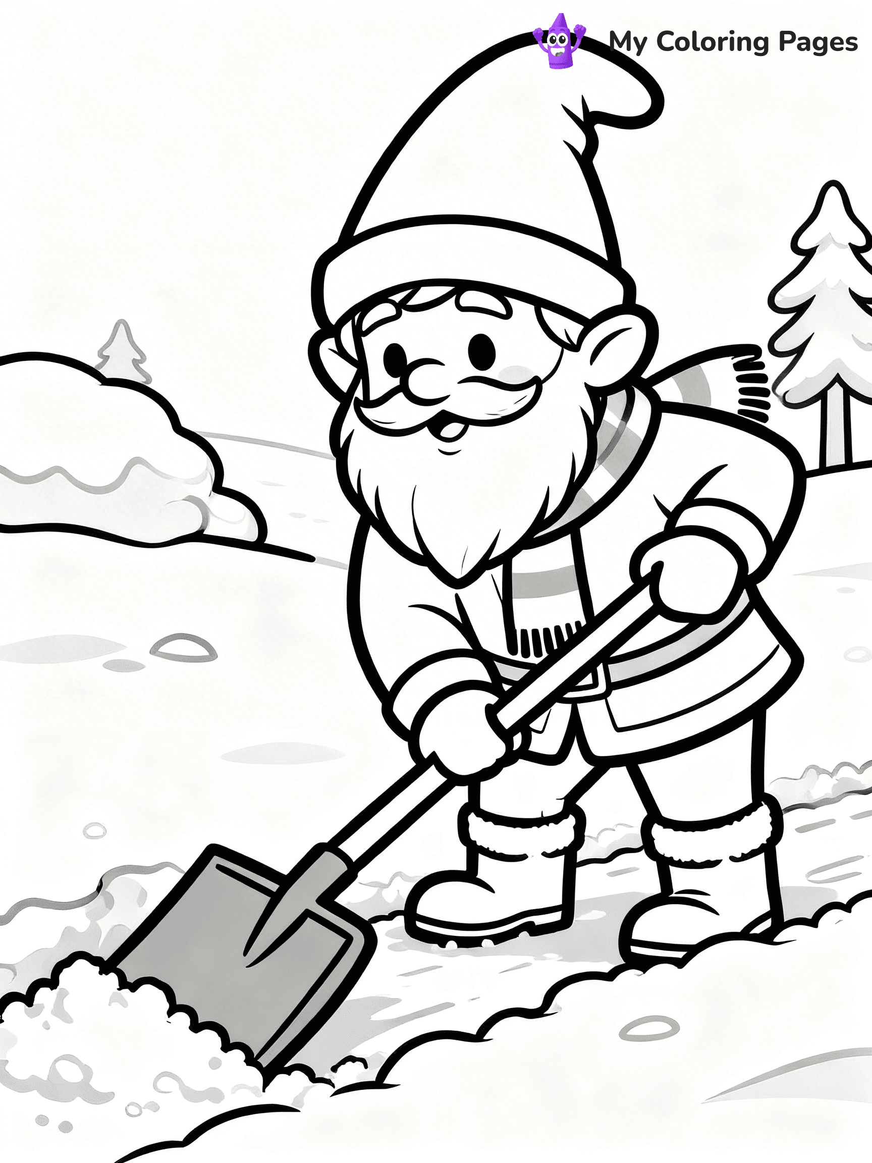 Christmas Gnome Coloring Pages - 60