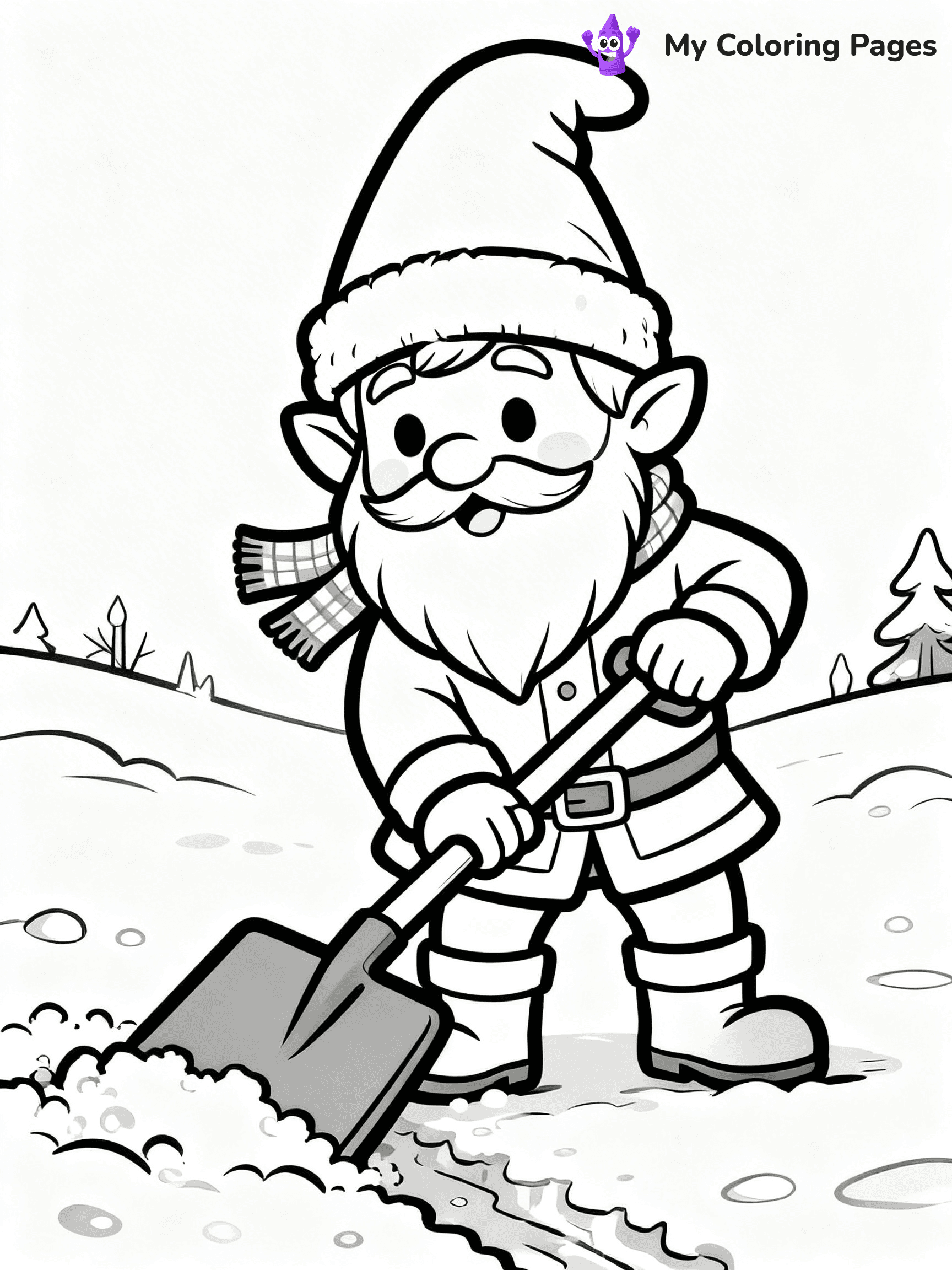 Christmas Gnome Coloring Pages - 59