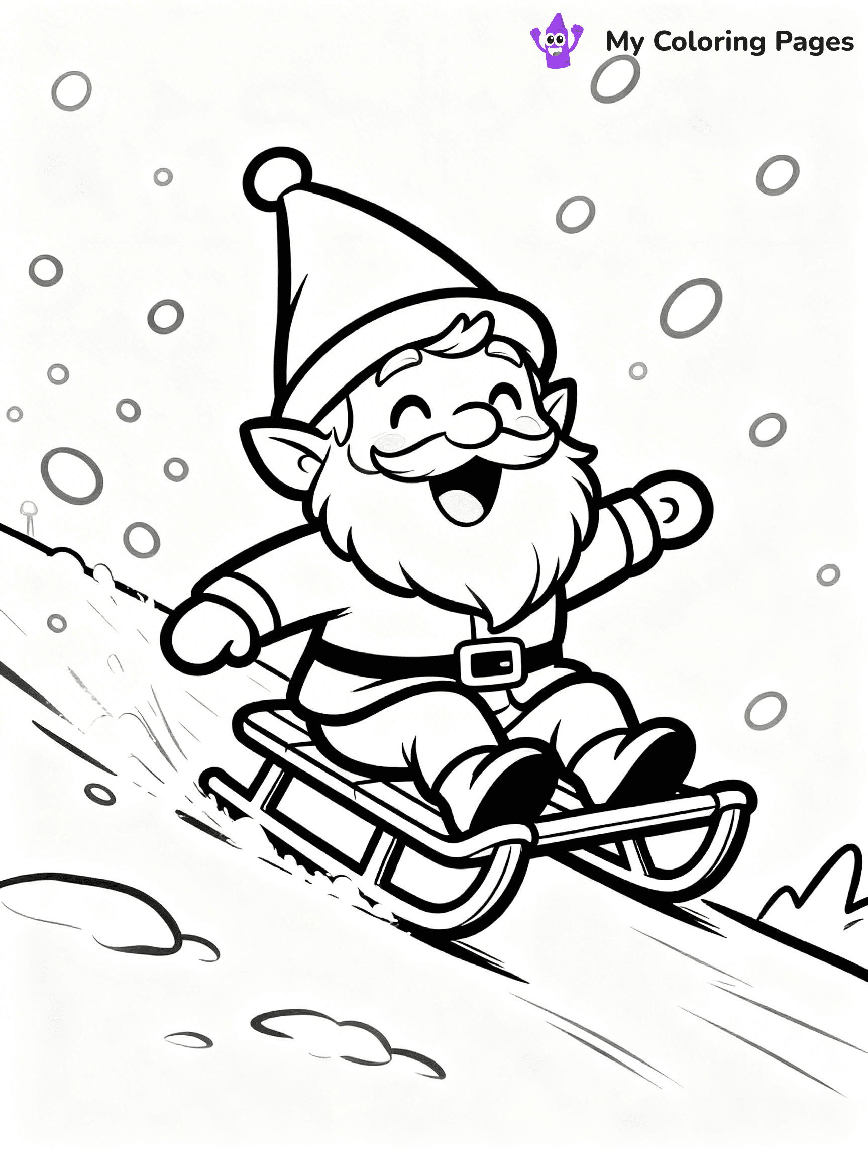 Christmas Gnome Coloring Pages - 52