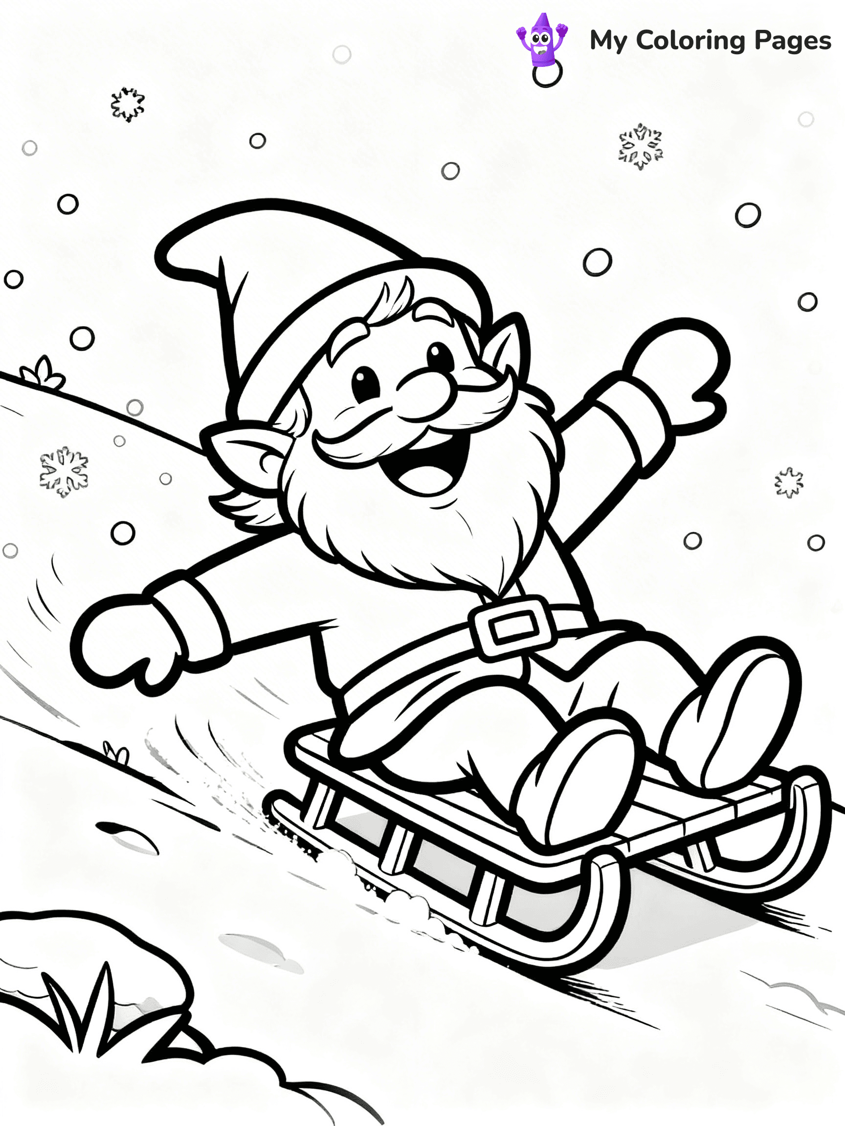 Christmas Gnome Coloring Pages - 50