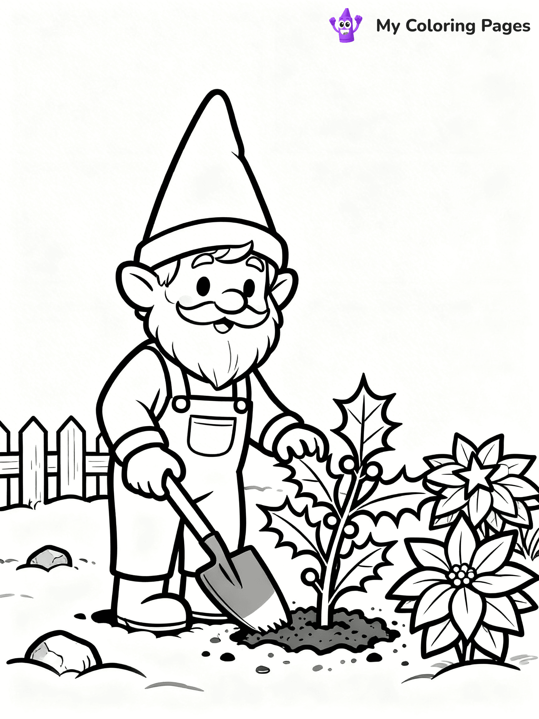 Christmas Gnome Coloring Pages - 49