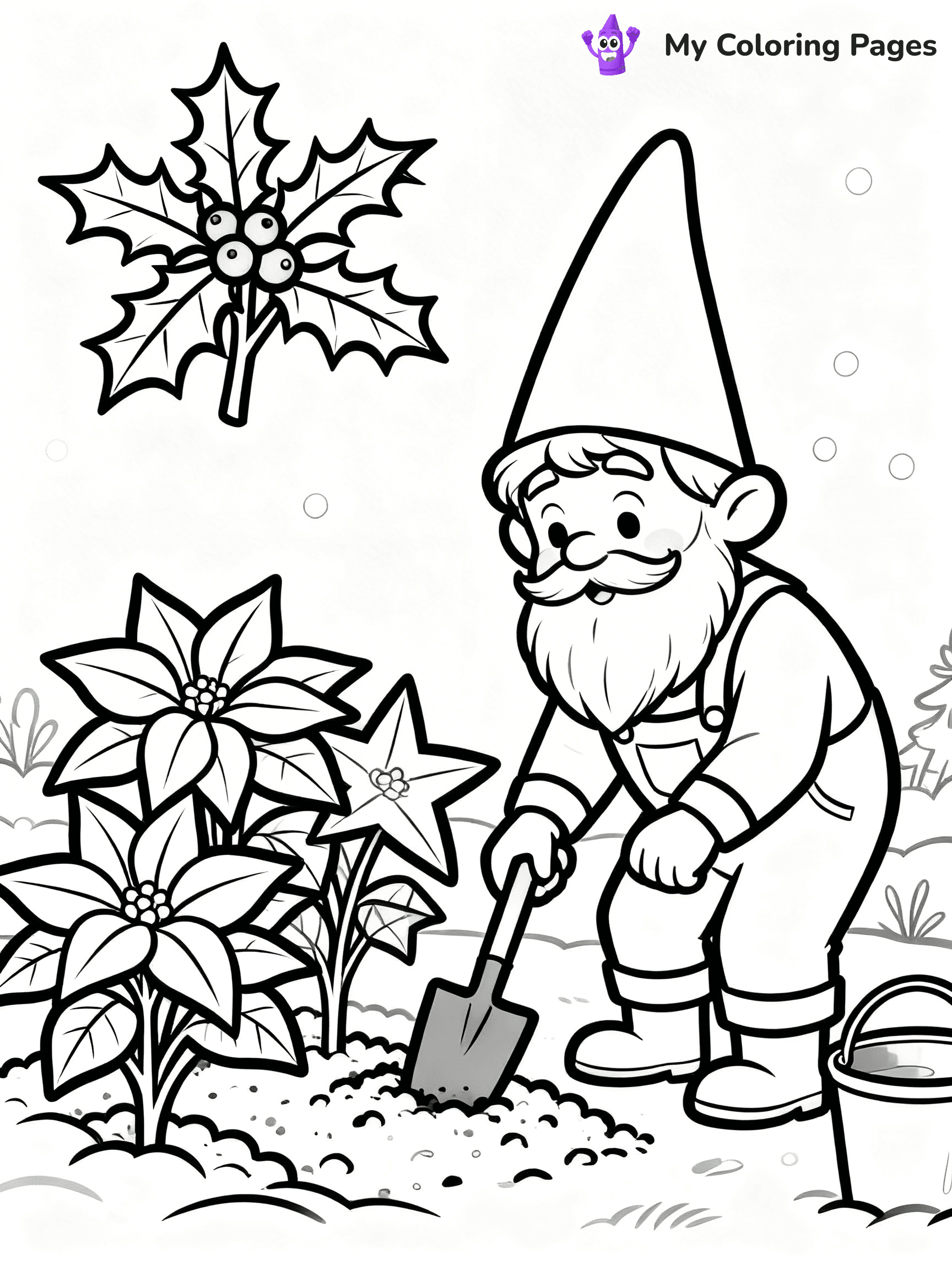 Christmas Gnome Coloring Pages - 46