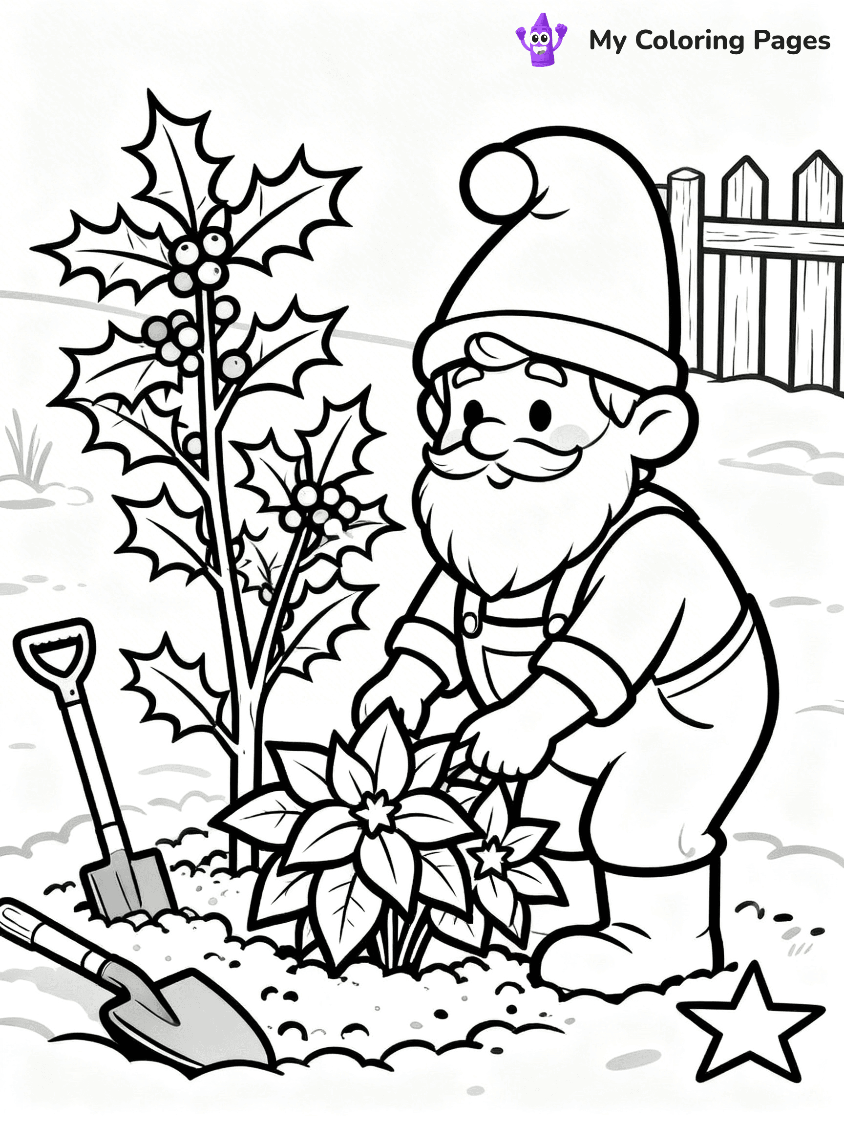 Christmas Gnome Coloring Pages - 45