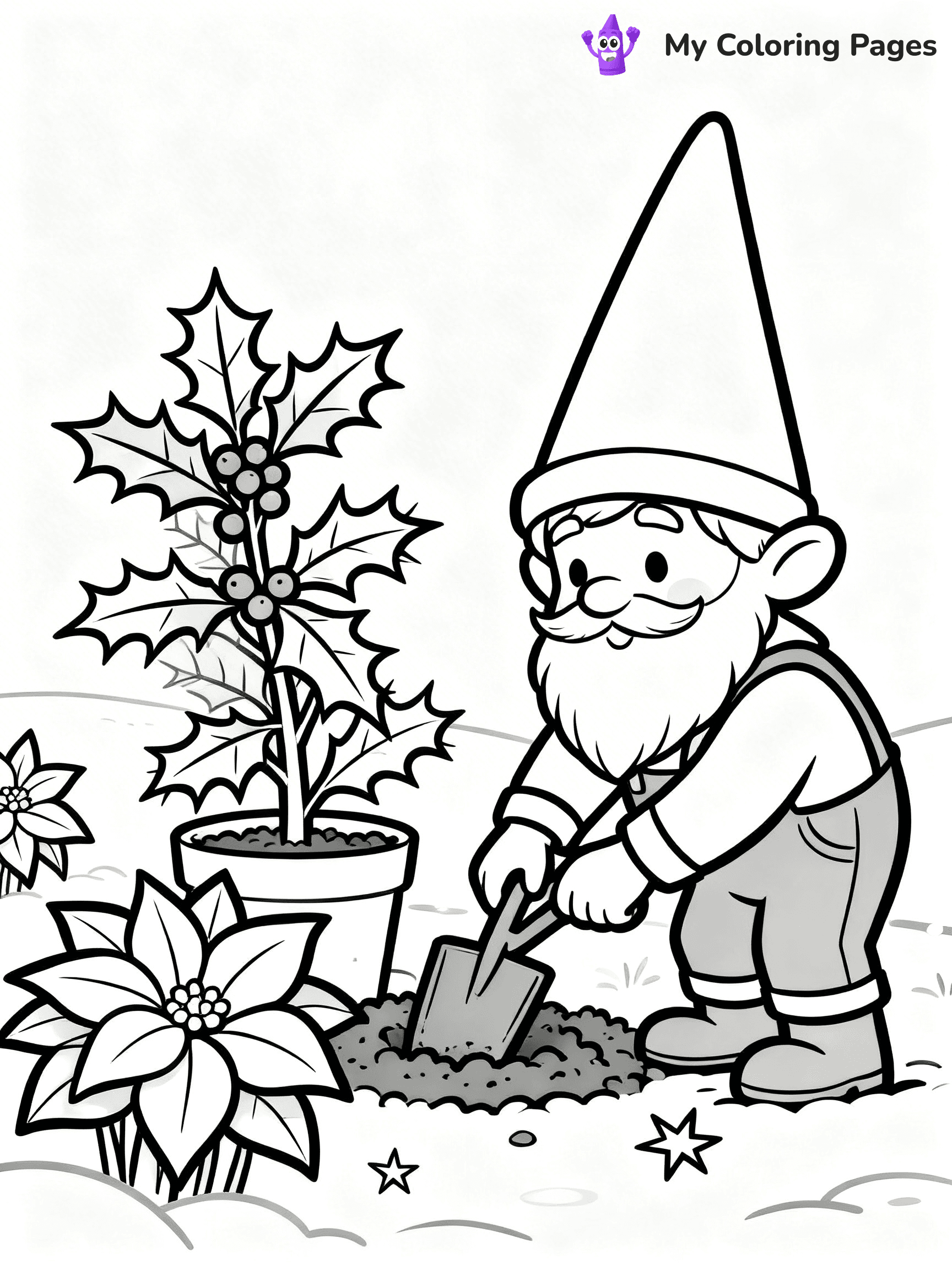 Christmas Gnome Coloring Pages - 44