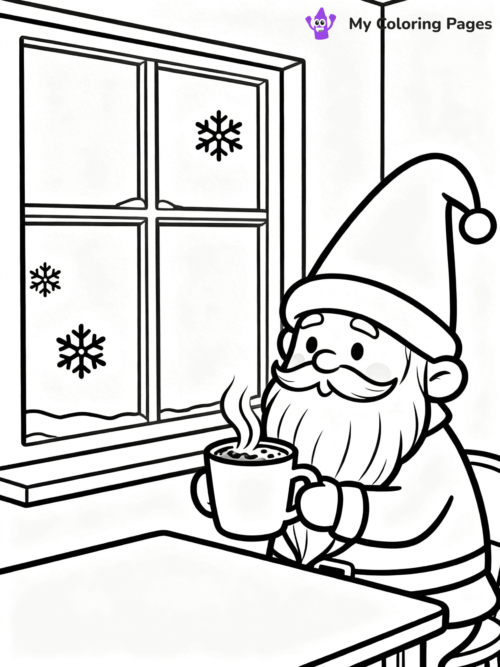 Christmas Gnome Coloring Pages - 43