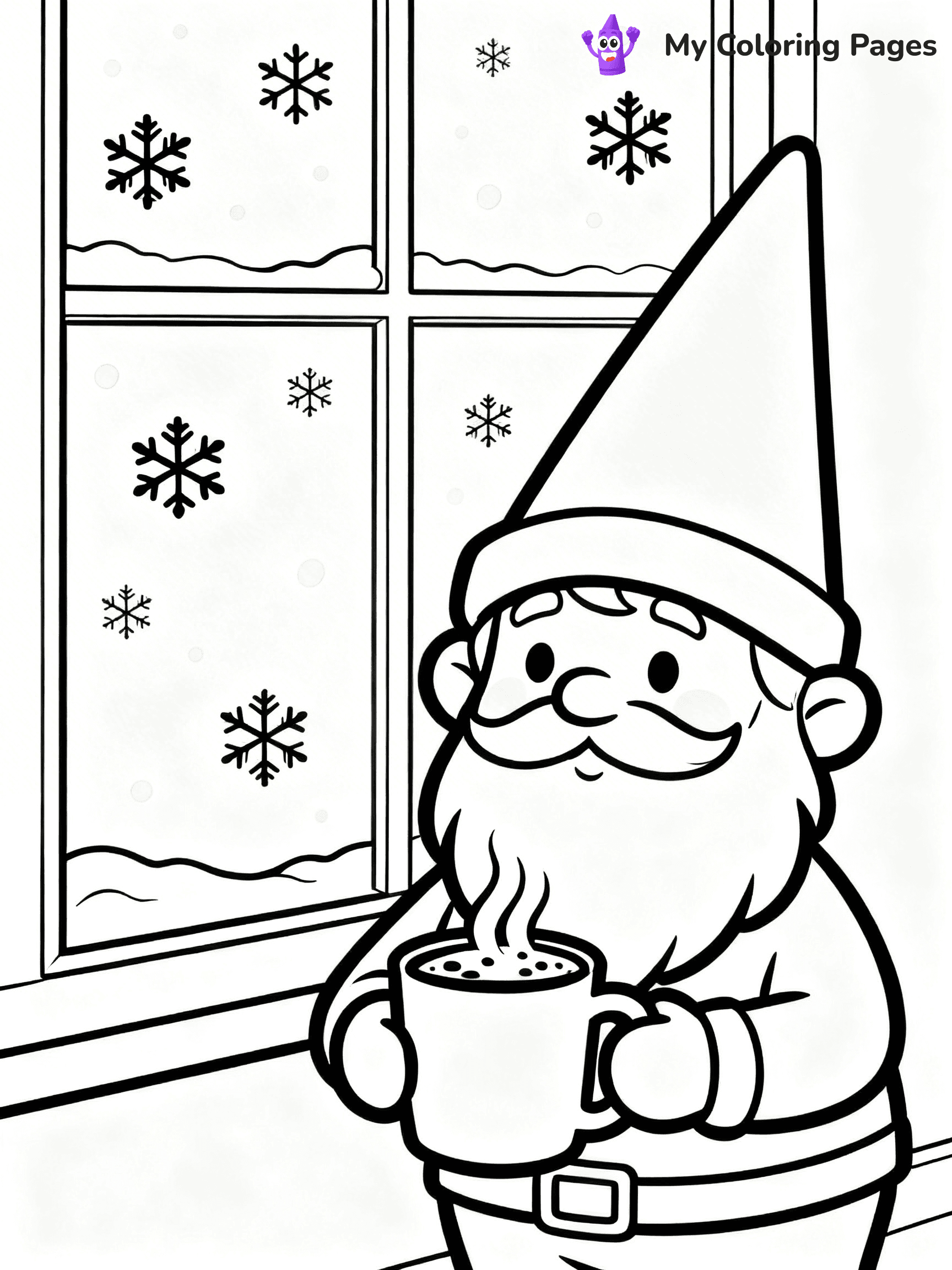 Christmas Gnome Coloring Pages - 42