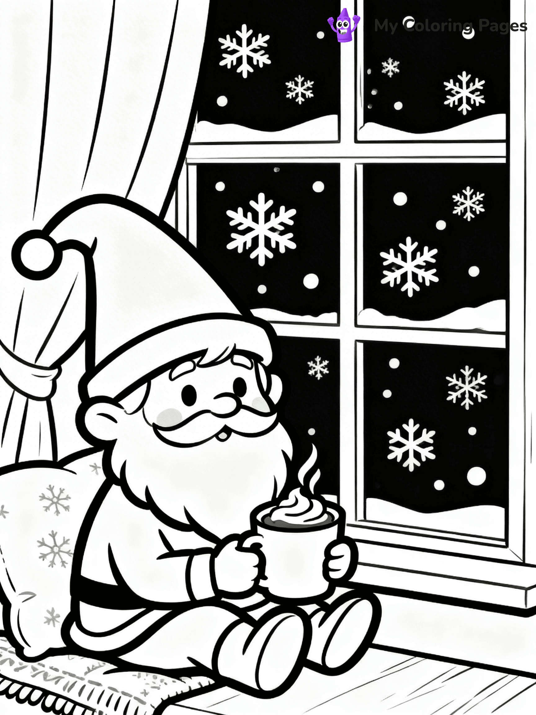 Christmas Gnome Coloring Pages - 39