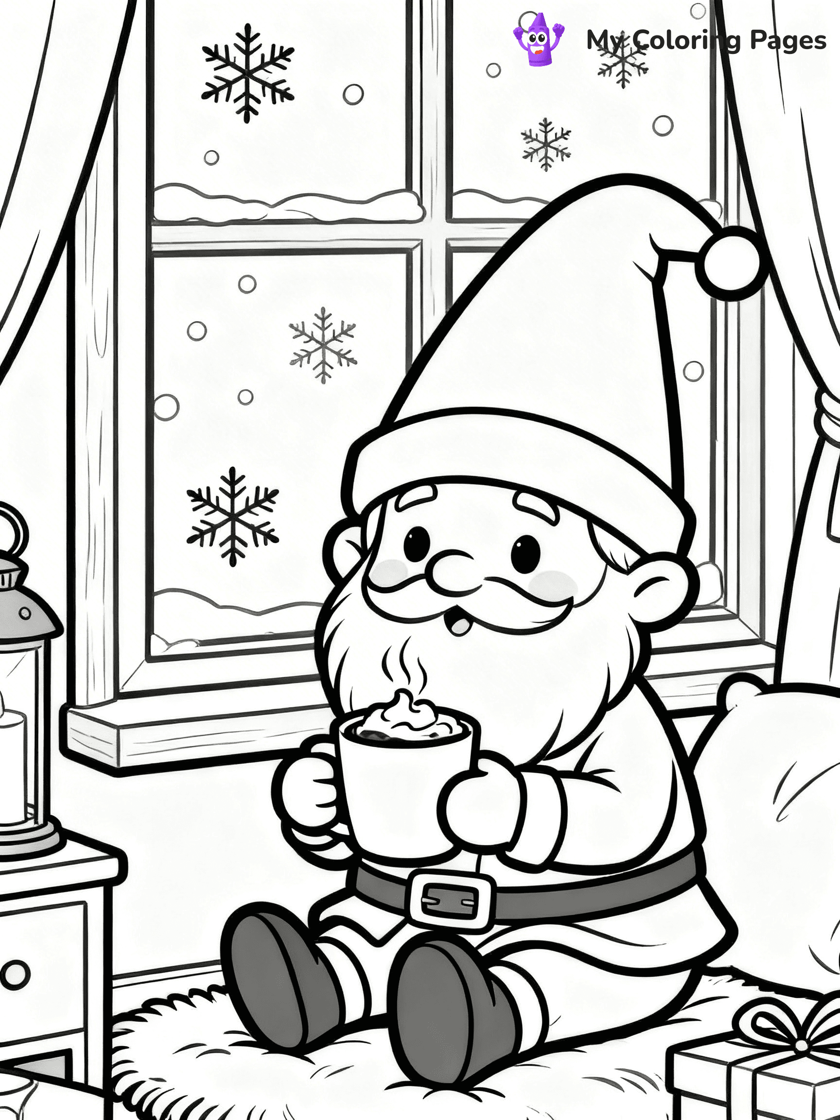 Christmas Gnome Coloring Pages - 37