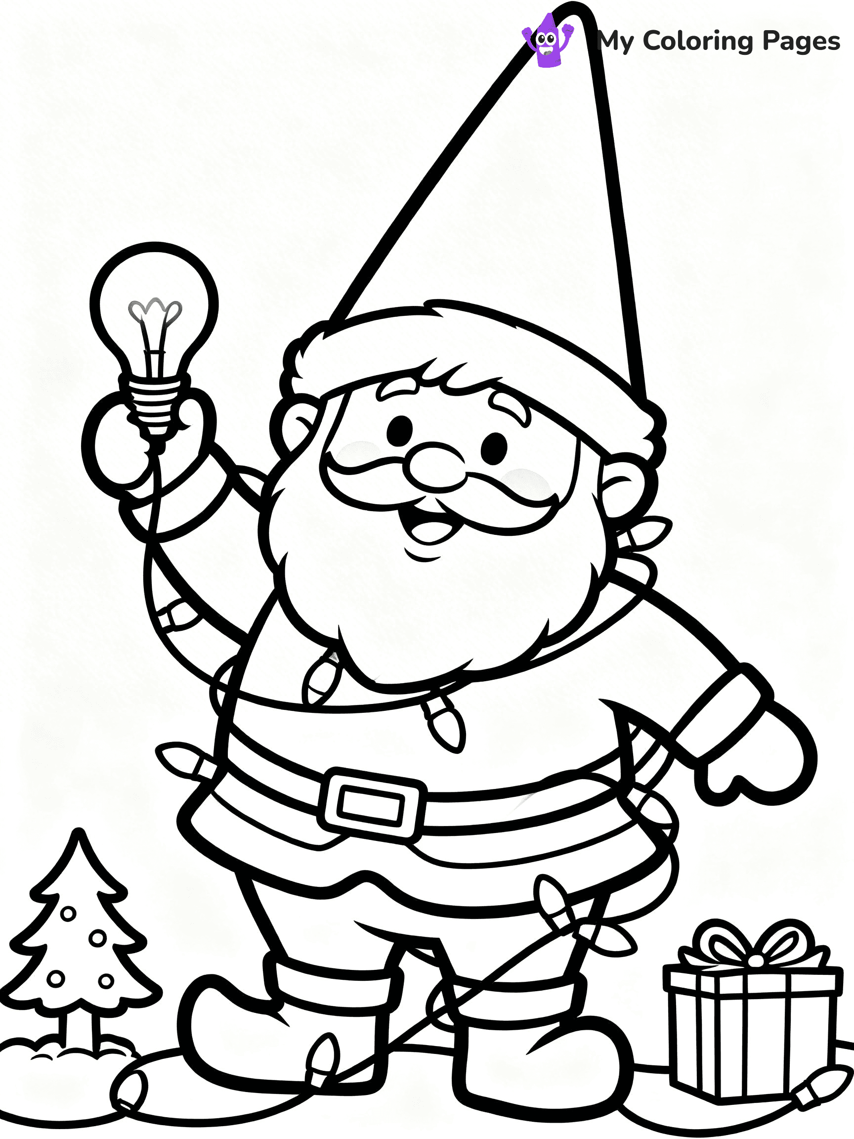 Christmas Gnome Coloring Pages - 34
