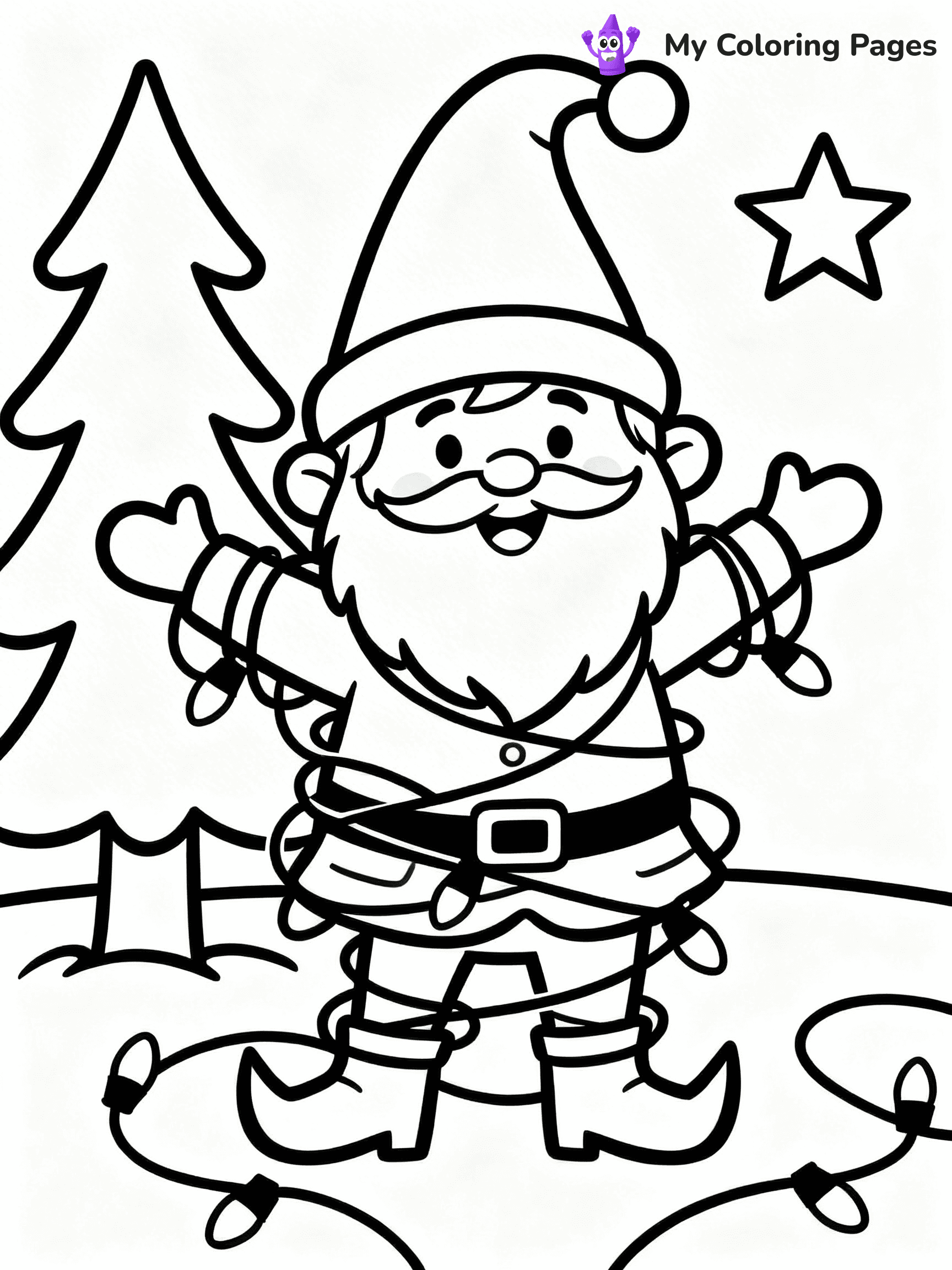 Christmas Gnome Coloring Pages - 33