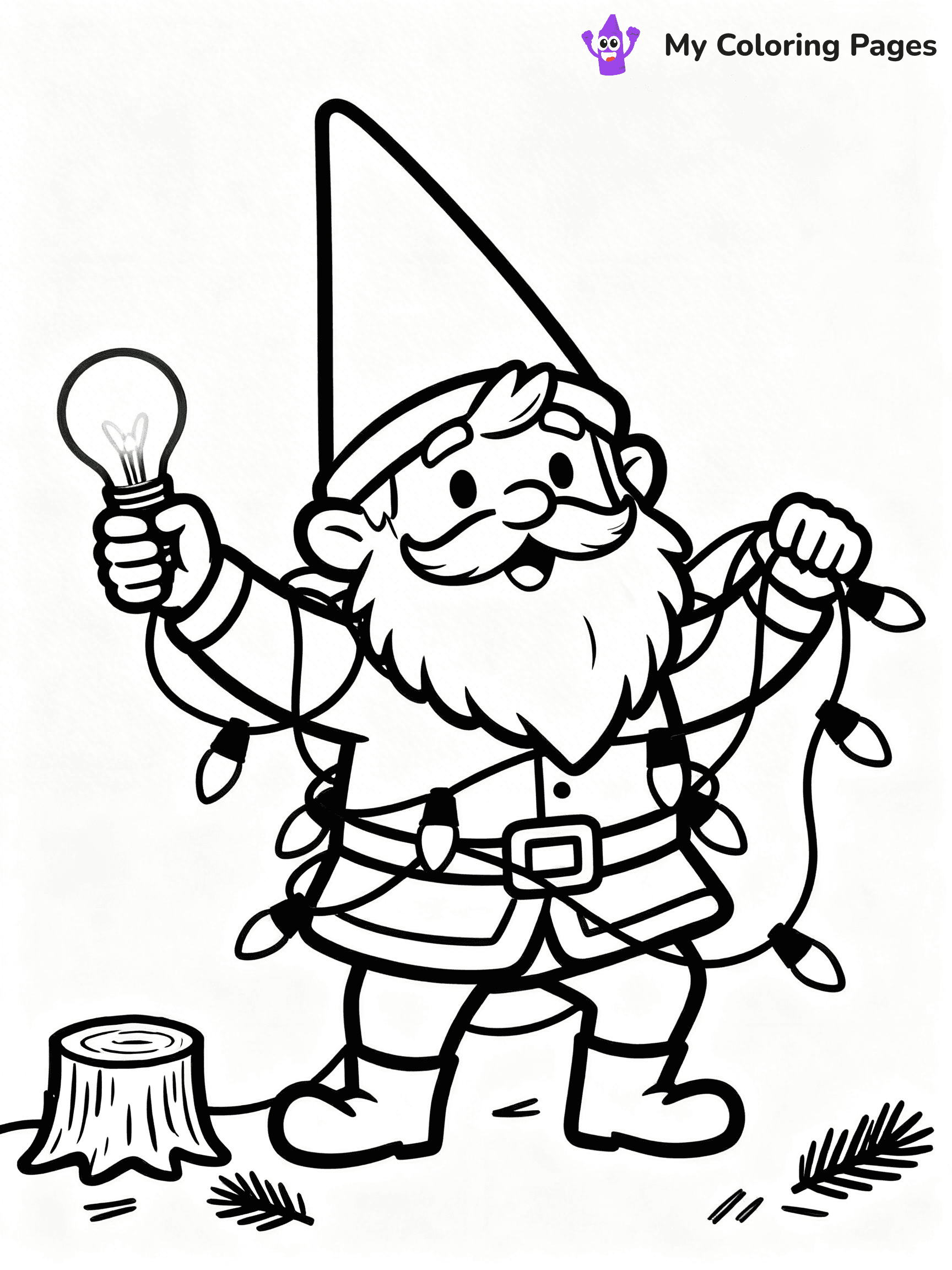 Christmas Gnome Coloring Pages - 32