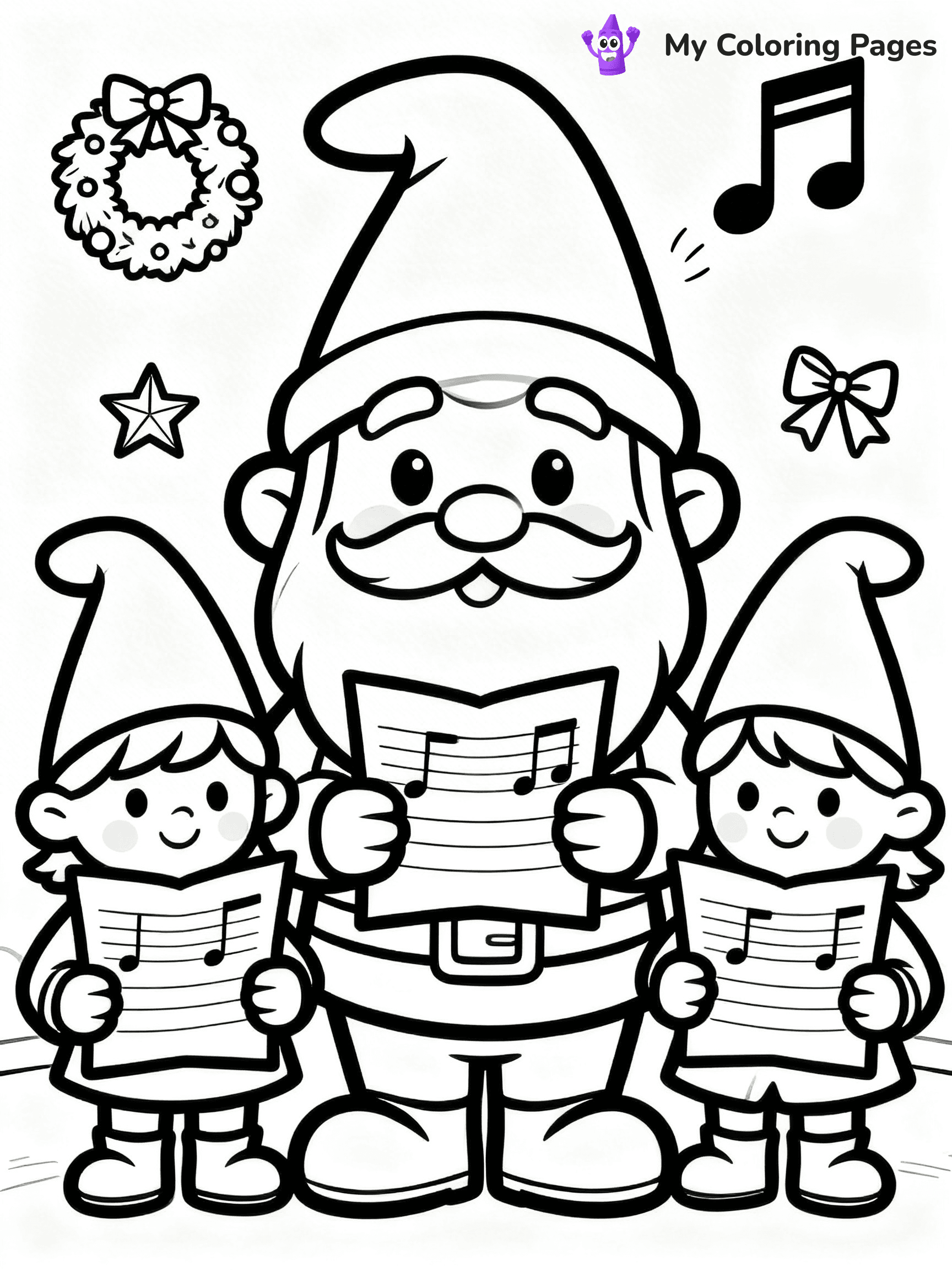 Christmas Gnome Coloring Pages - 30