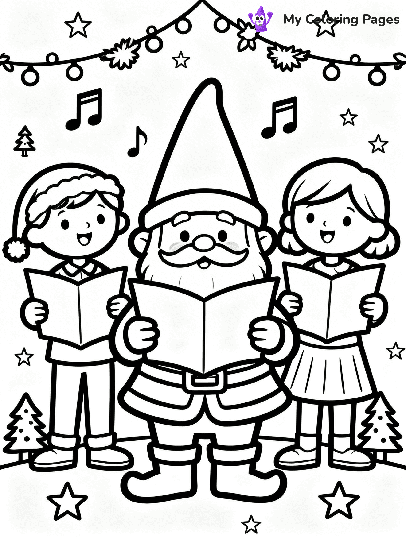 Christmas Gnome Coloring Pages - 29