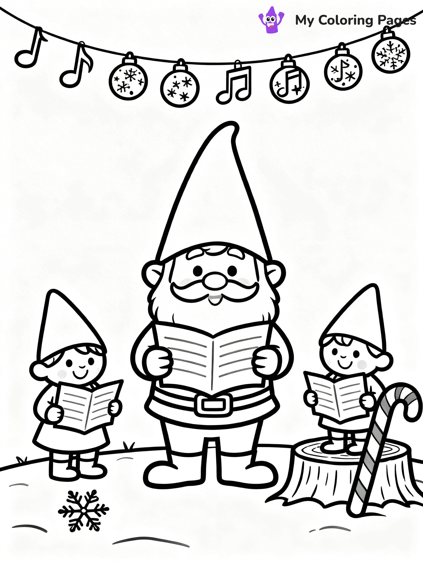 Christmas Gnome Coloring Pages - 28