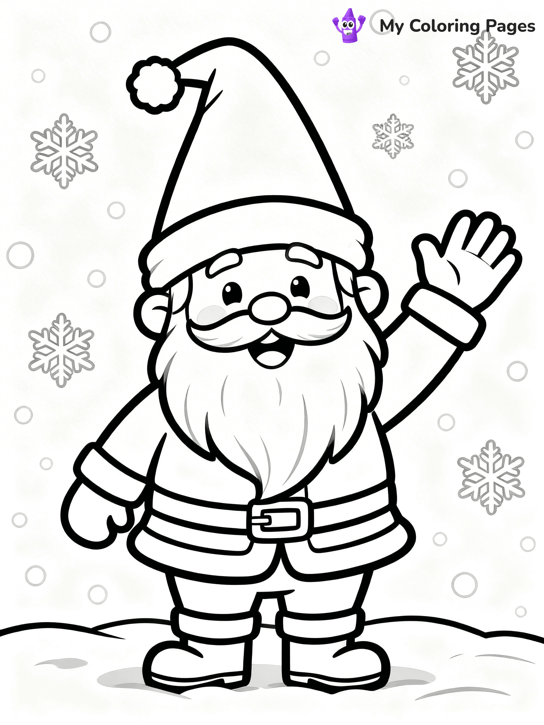Christmas Gnome Coloring Pages - 25