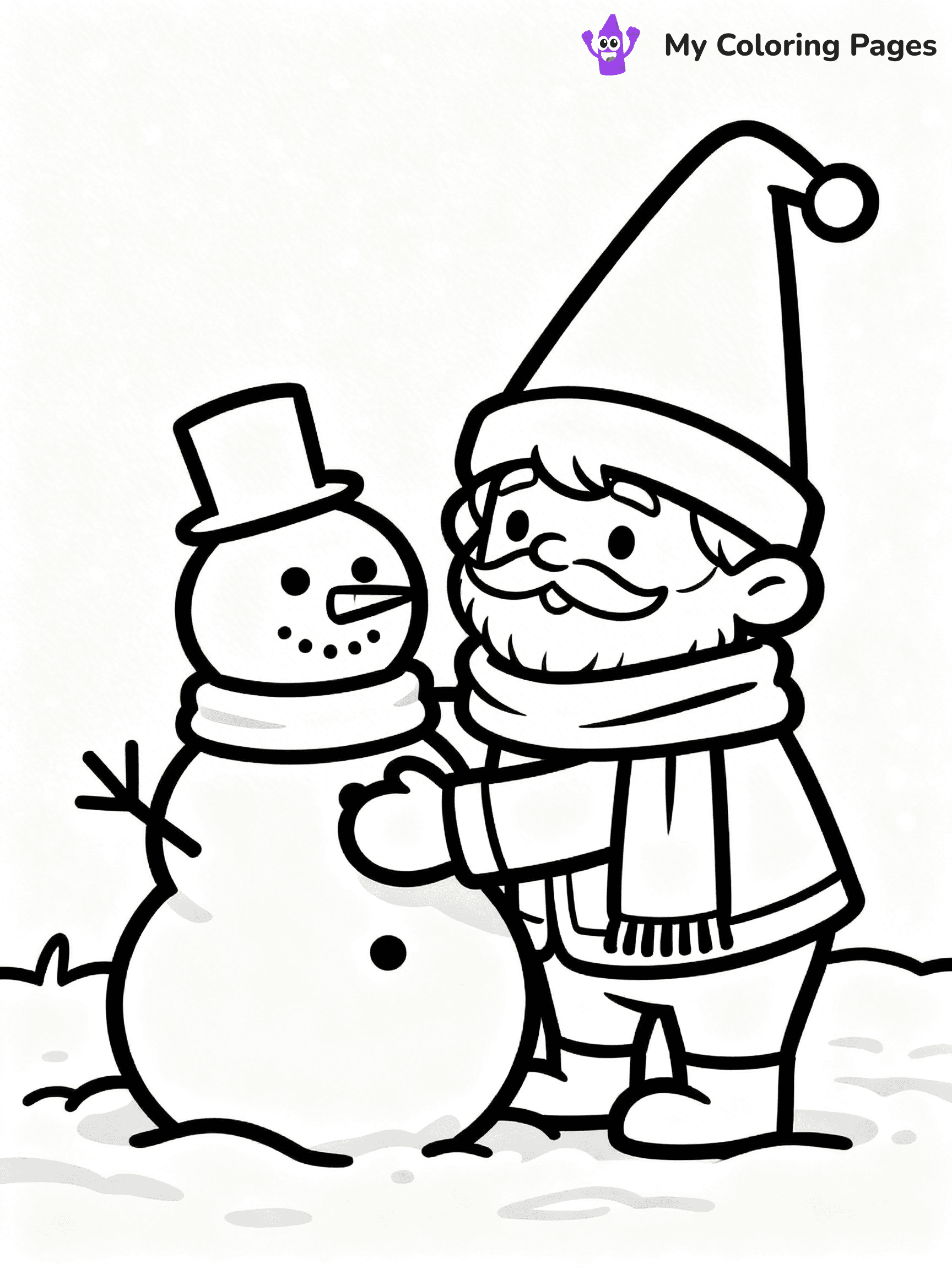 Christmas Gnome Coloring Pages - 20