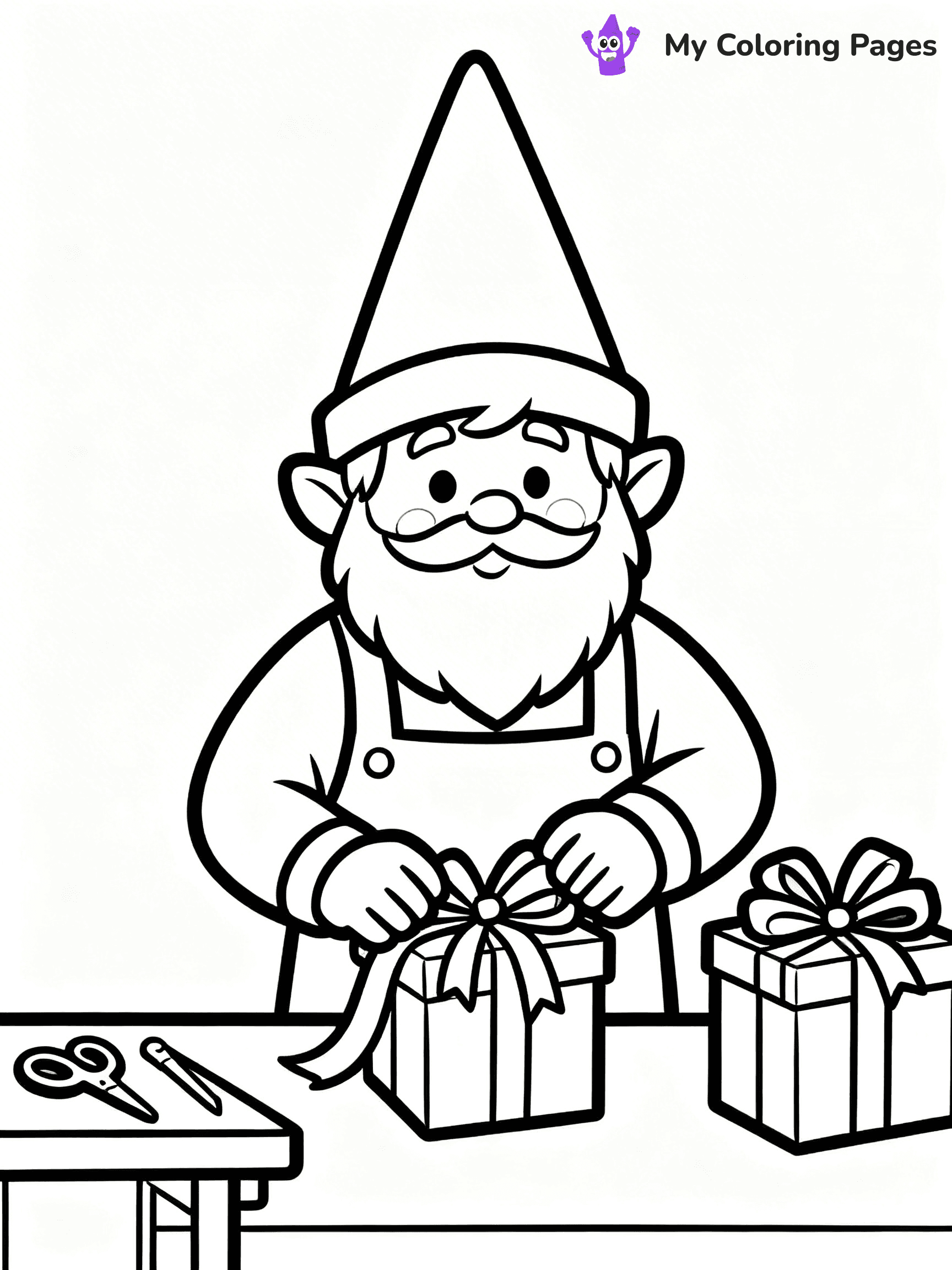 Christmas Gnome Coloring Pages - 15
