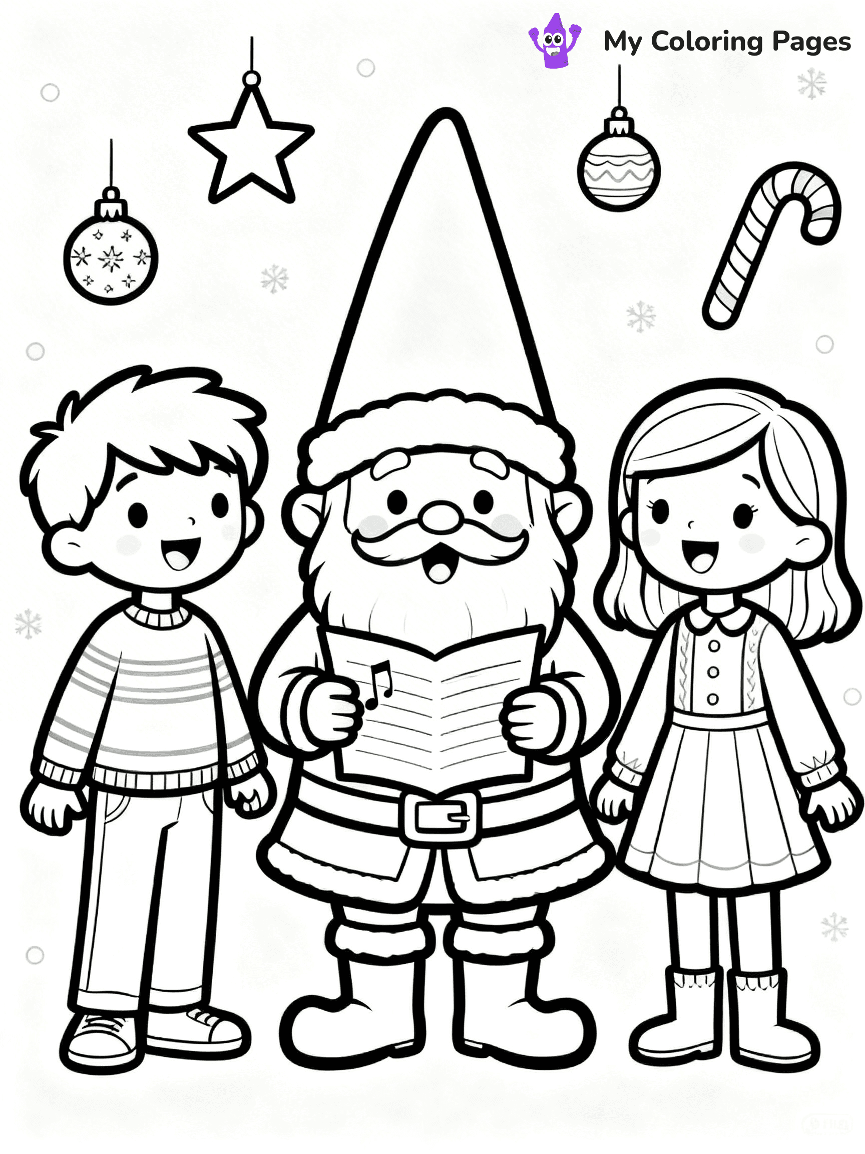 Christmas Gnome Coloring Pages - 10