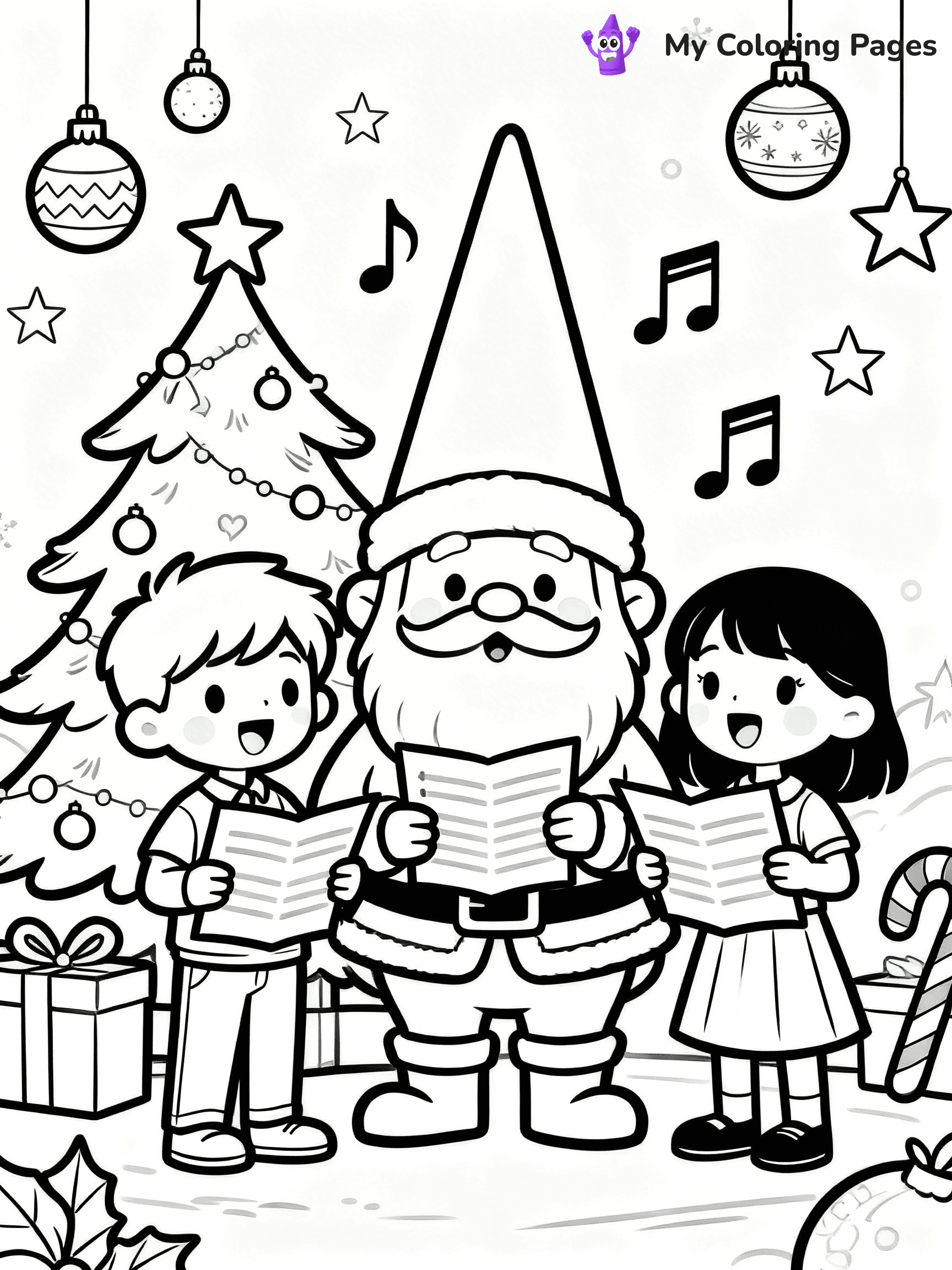 Christmas Gnome Coloring Pages - 8