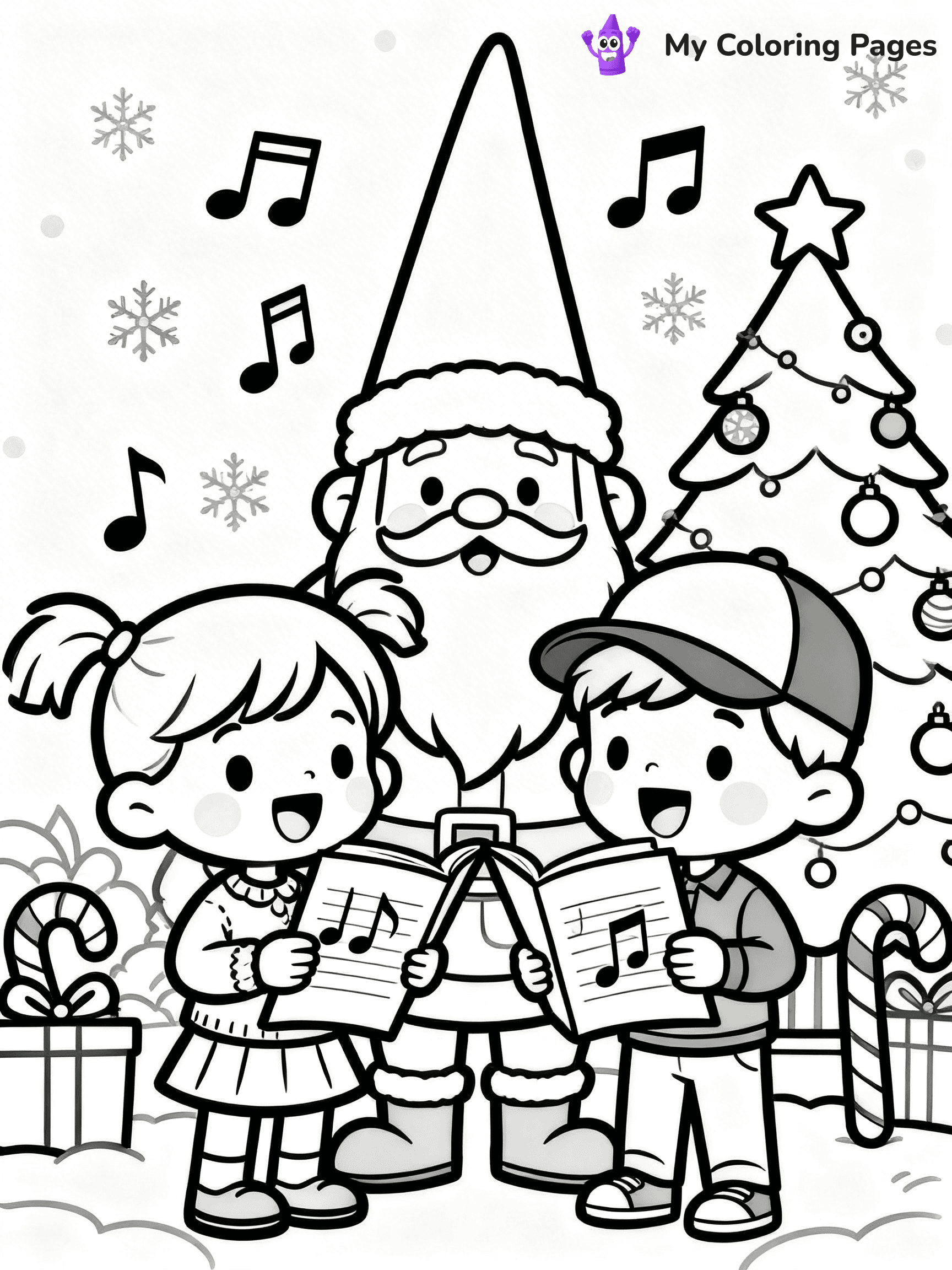 Christmas Gnome Coloring Pages - 7