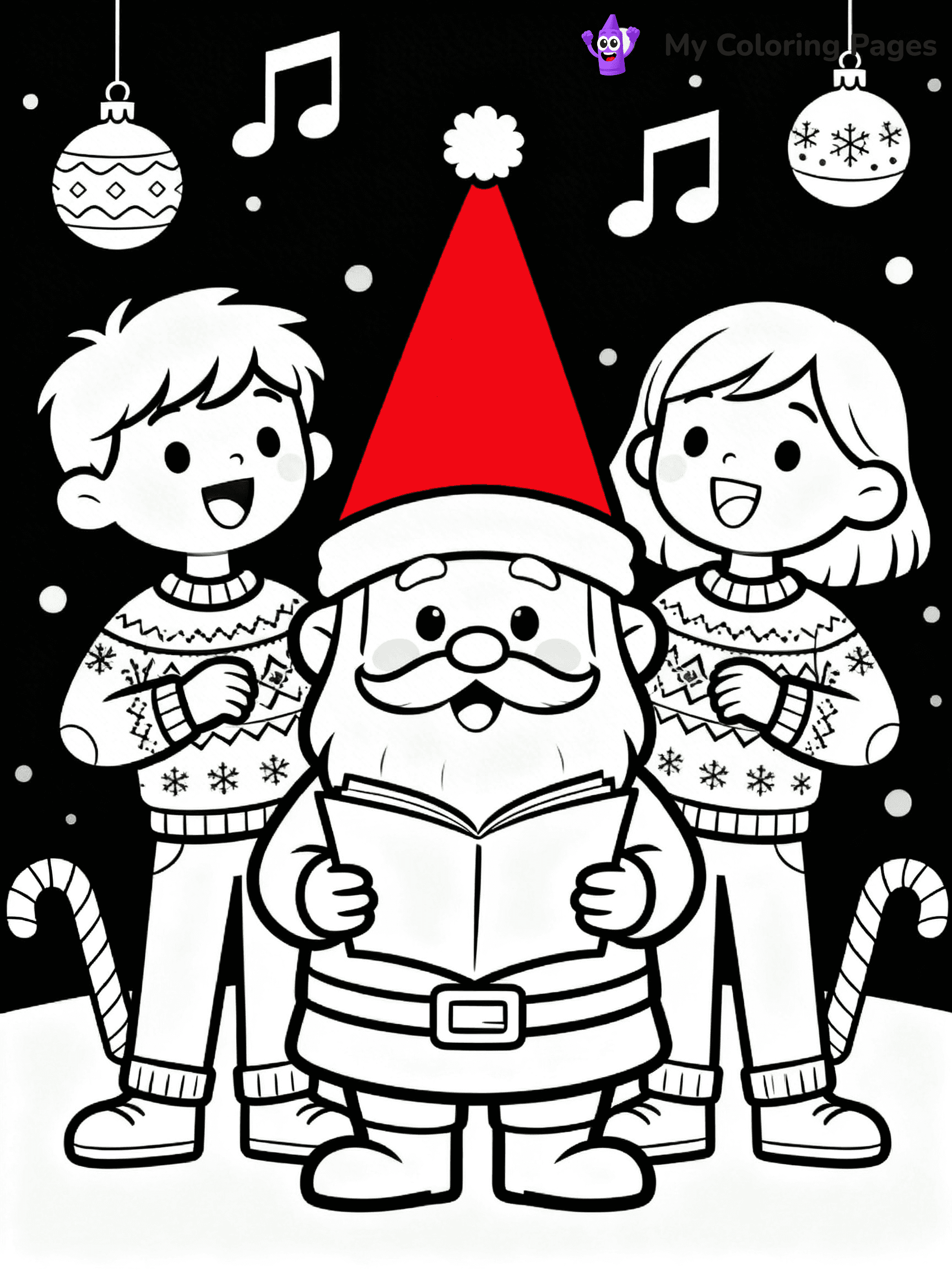 Christmas Gnome Coloring Pages - 6