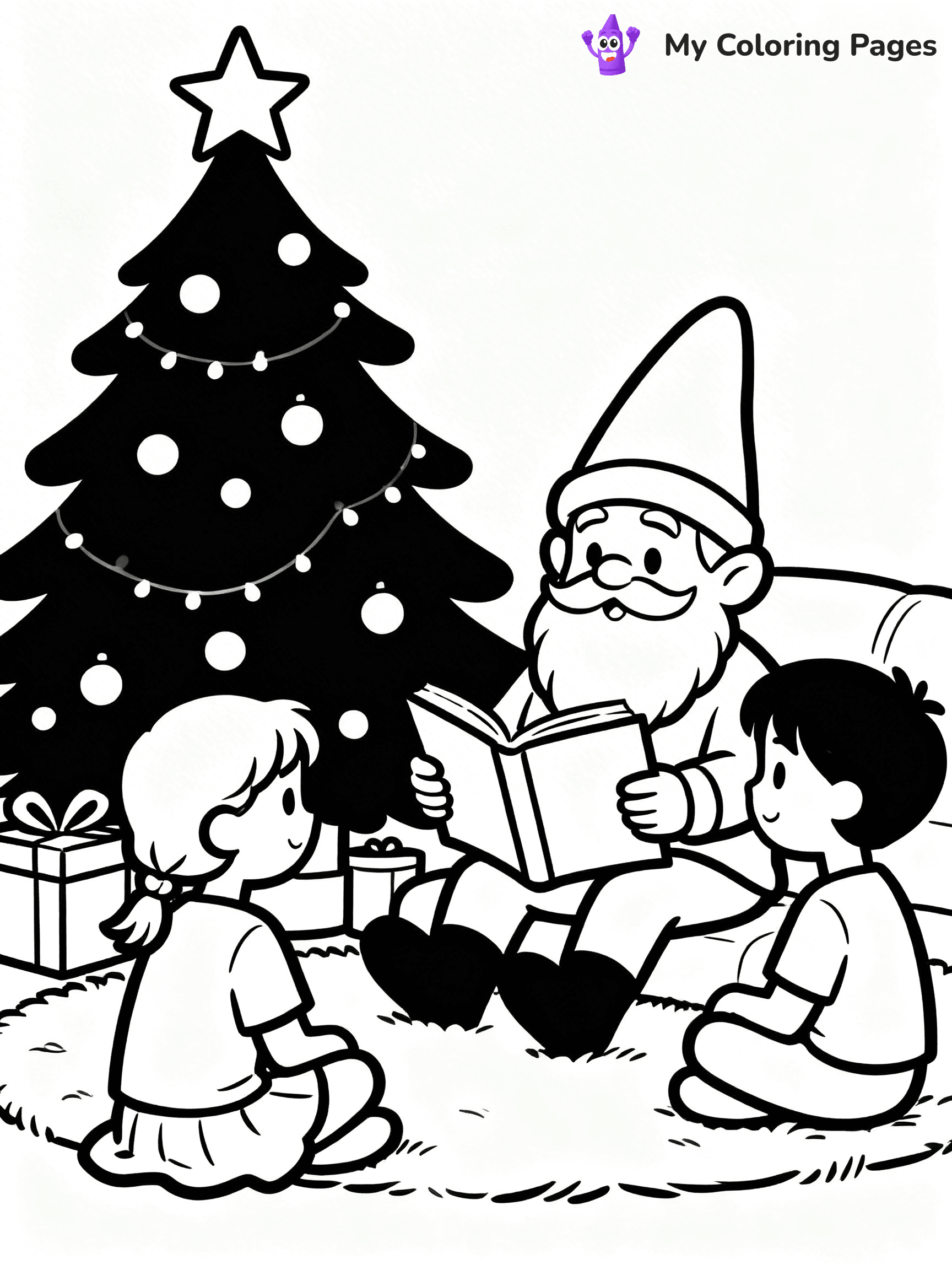Christmas Gnome Coloring Pages - 4