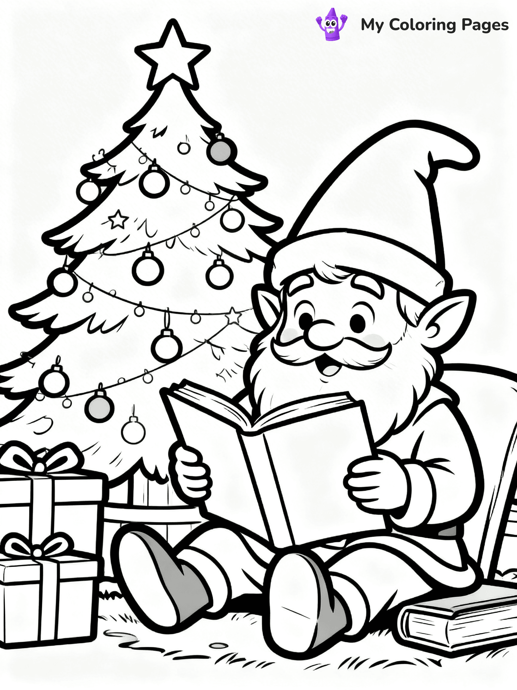 Christmas Gnome Coloring Pages - 3