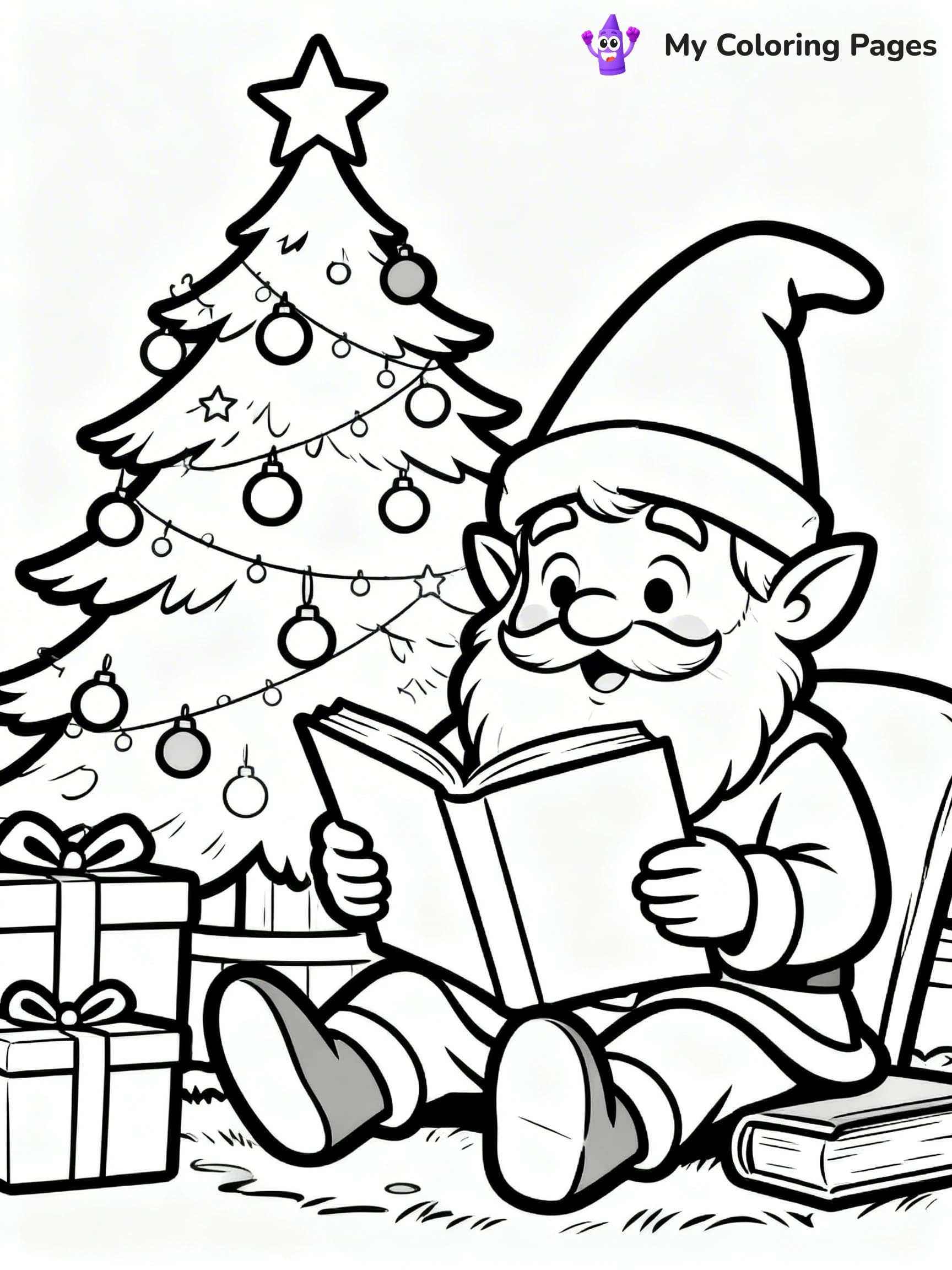 Christmas Gnome Coloring Pages - 3