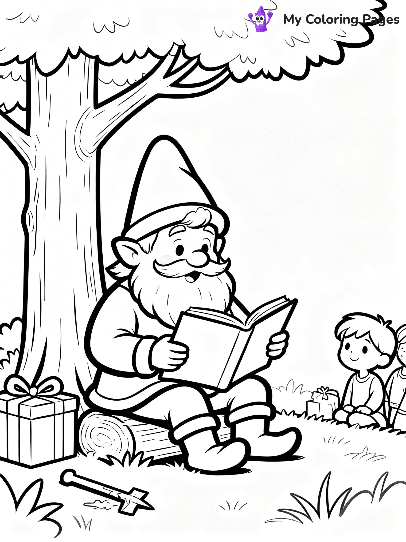 Christmas Gnome Coloring Pages - 2