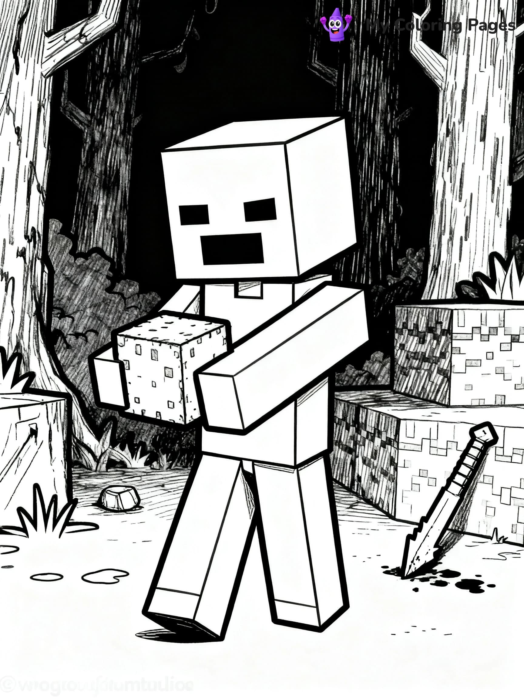 Enderman Coloring Pages - 17