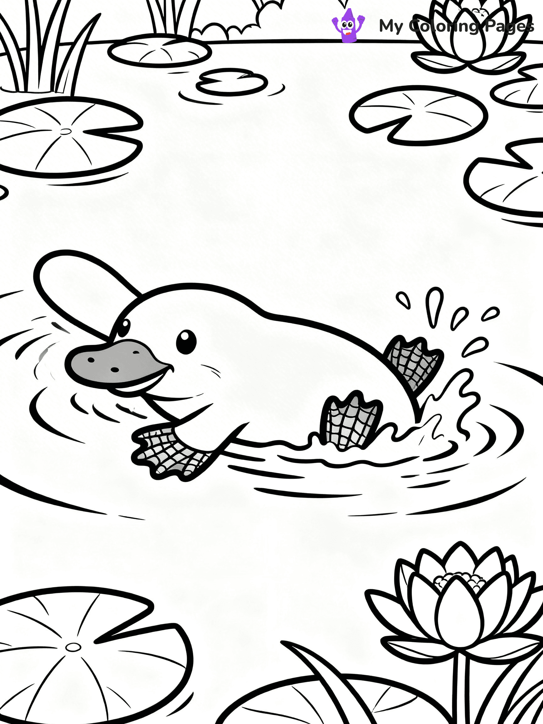 Platypus Coloring Pages - 25