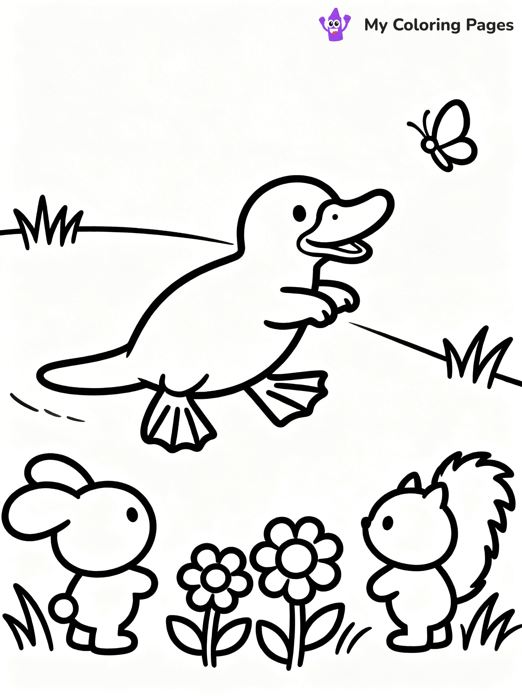 Platypus Coloring Pages - 9