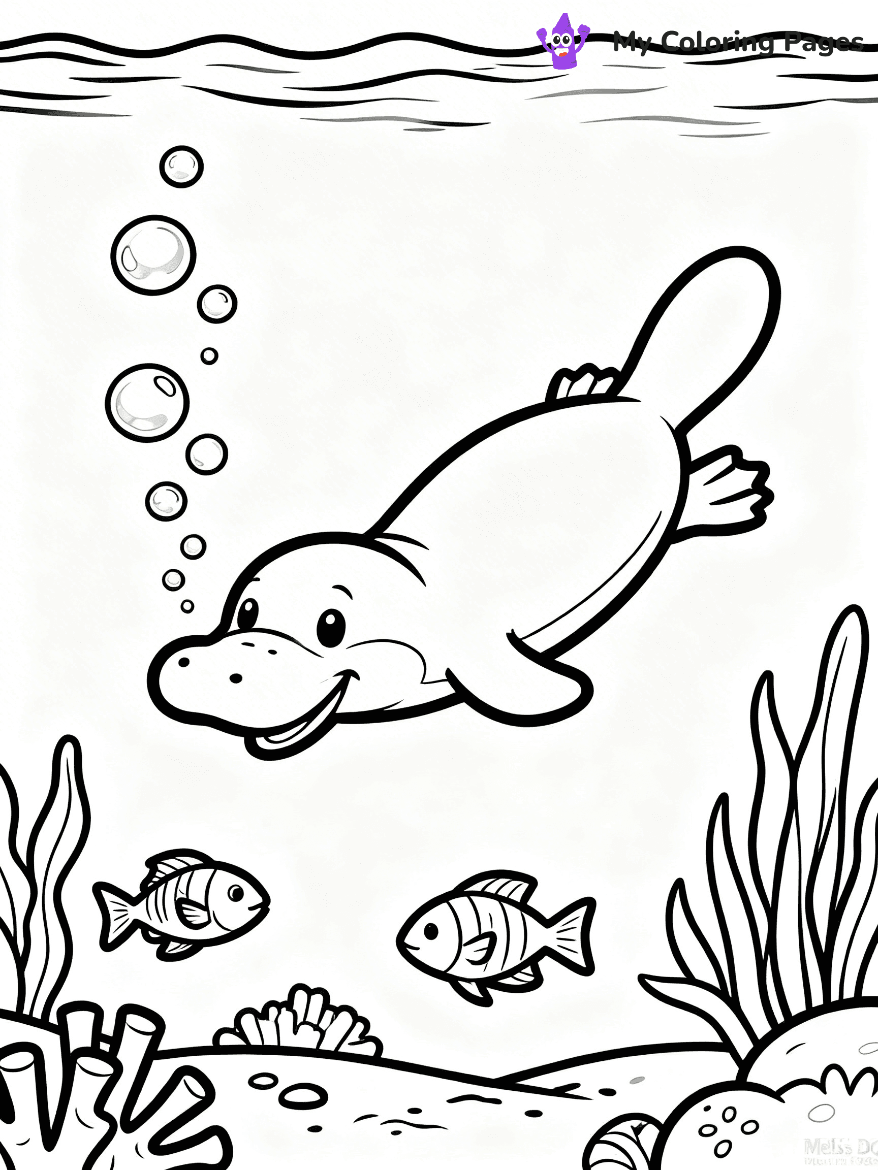 Platypus Coloring Pages - 3