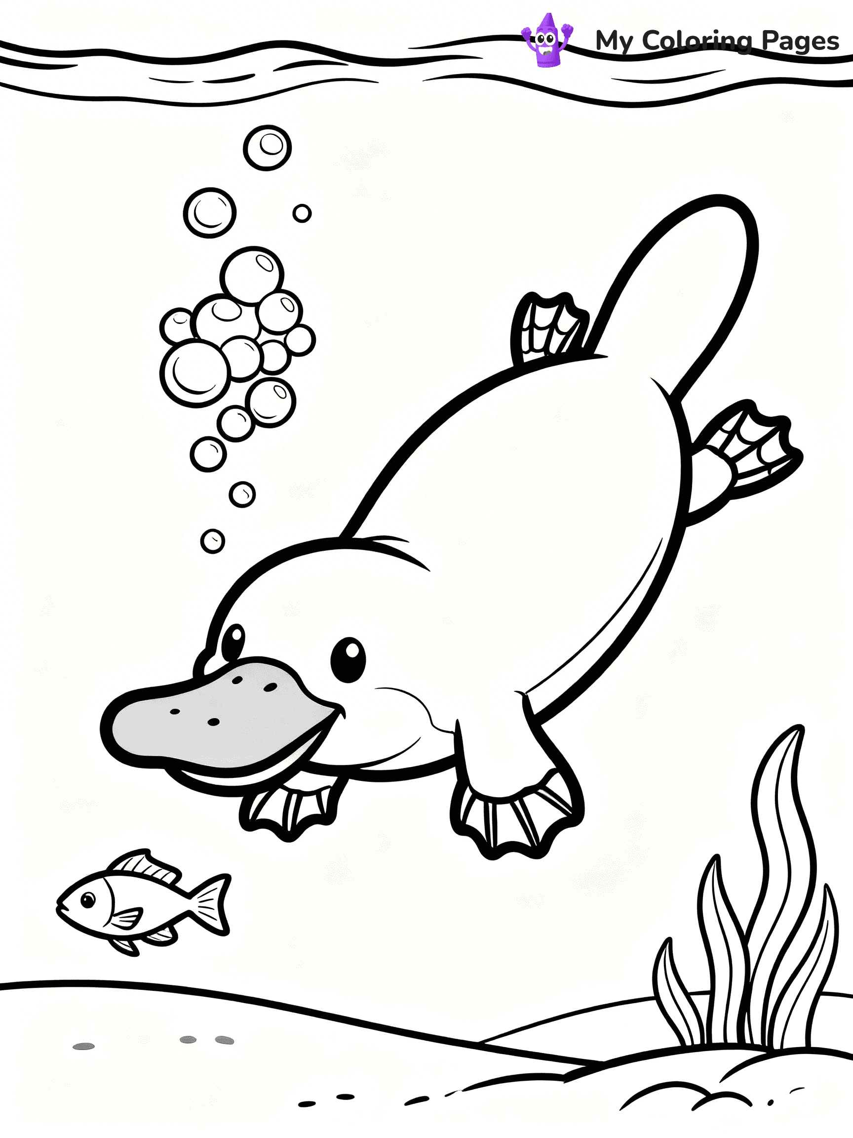 Platypus Coloring Pages - 1