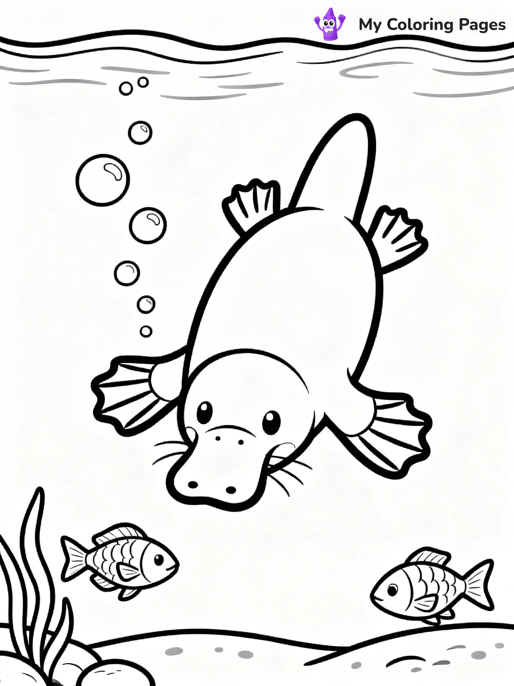 Platypus Coloring Pages - 12