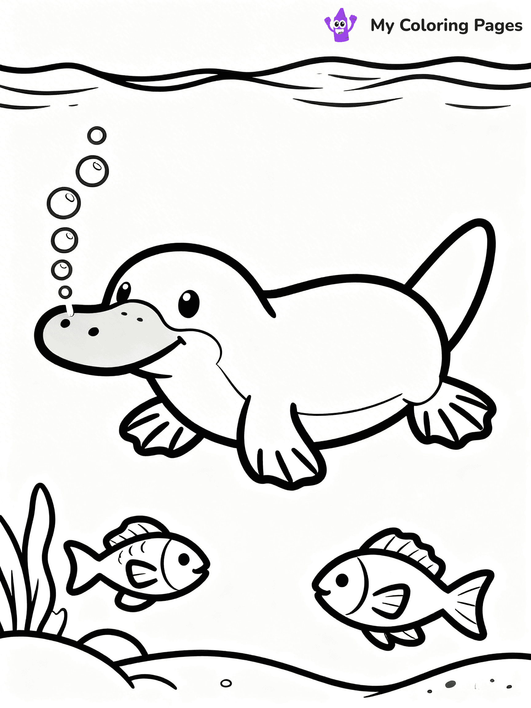 Platypus Coloring Pages - 7