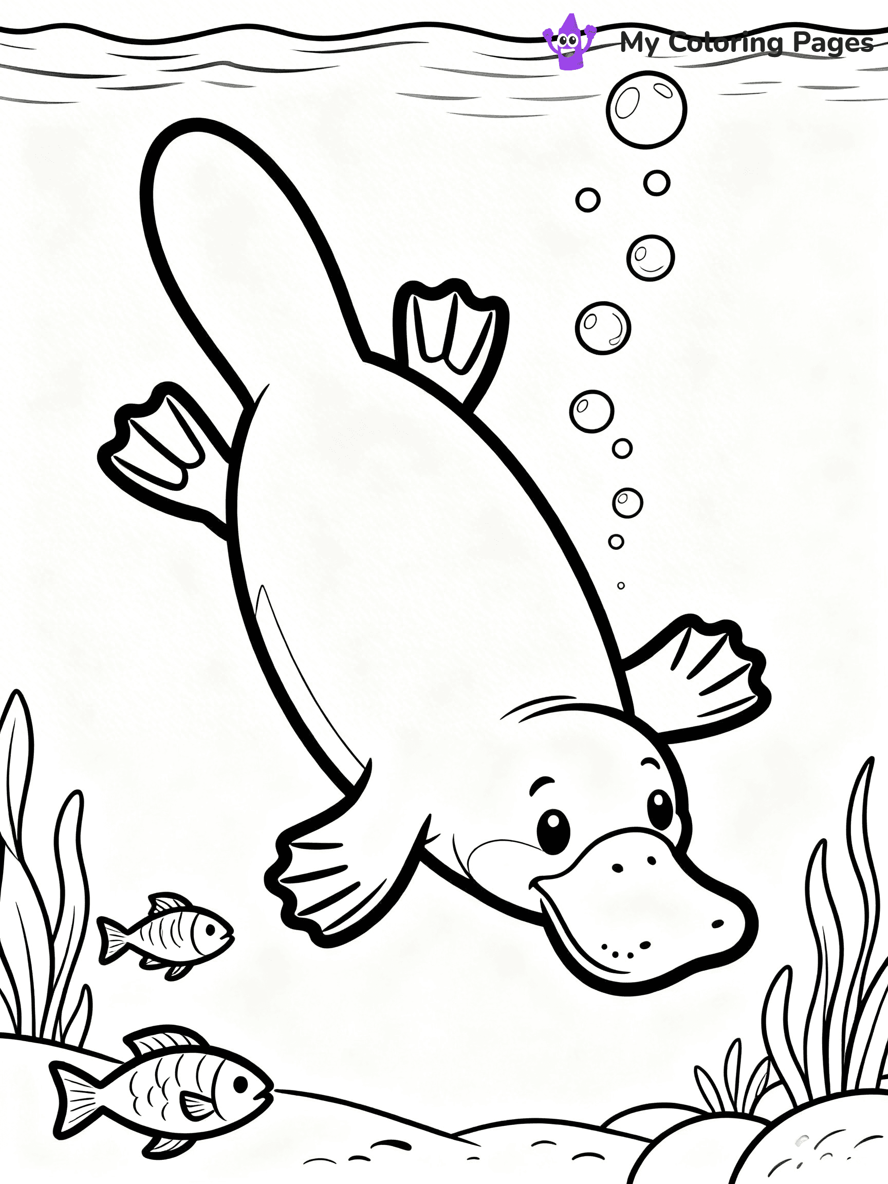 Platypus Coloring Pages - 4