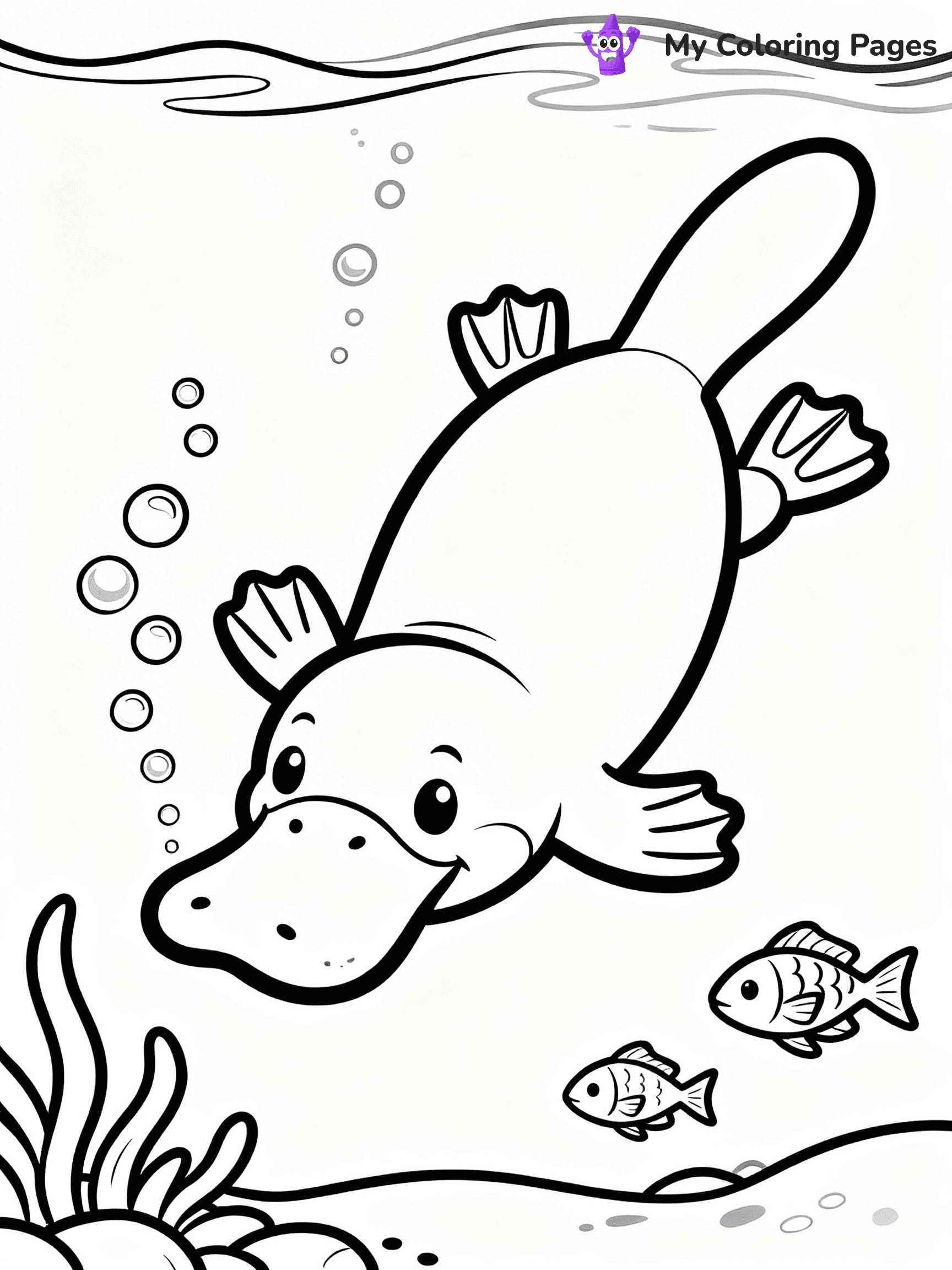 Platypus Coloring Pages - 3