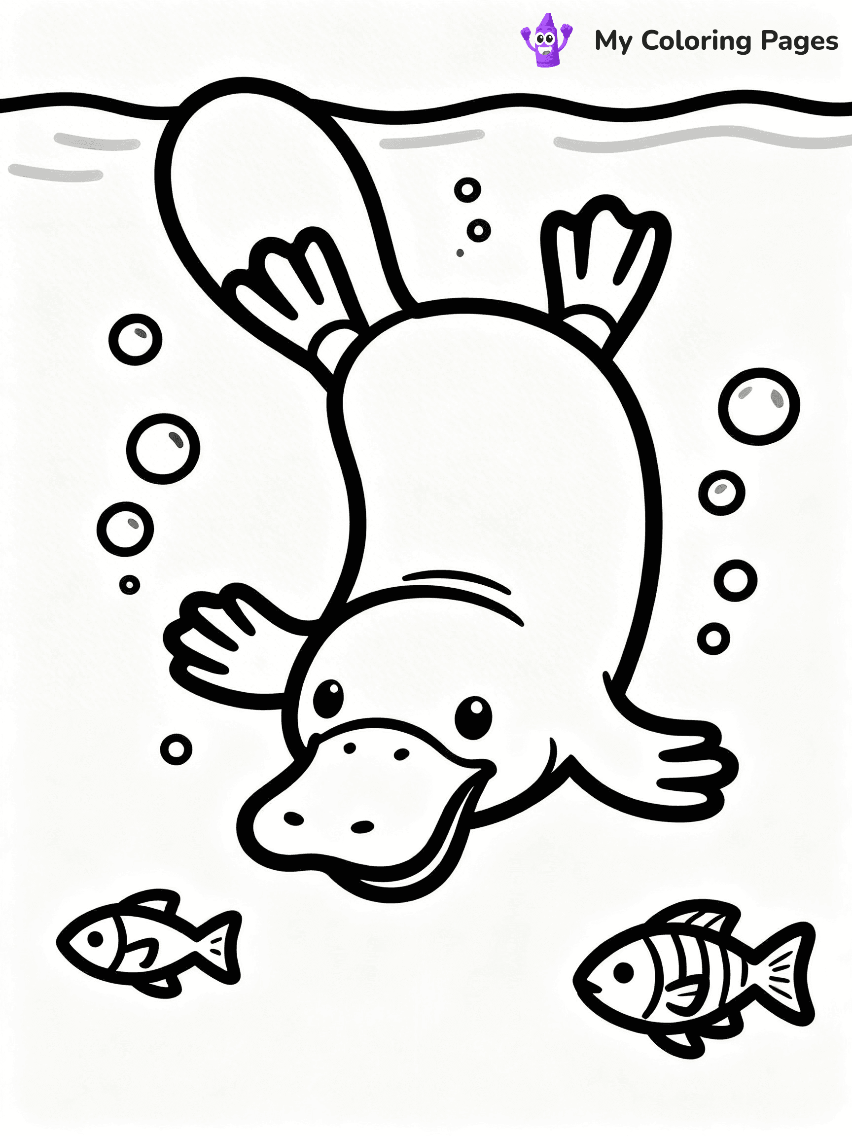 Platypus Coloring Pages - 2