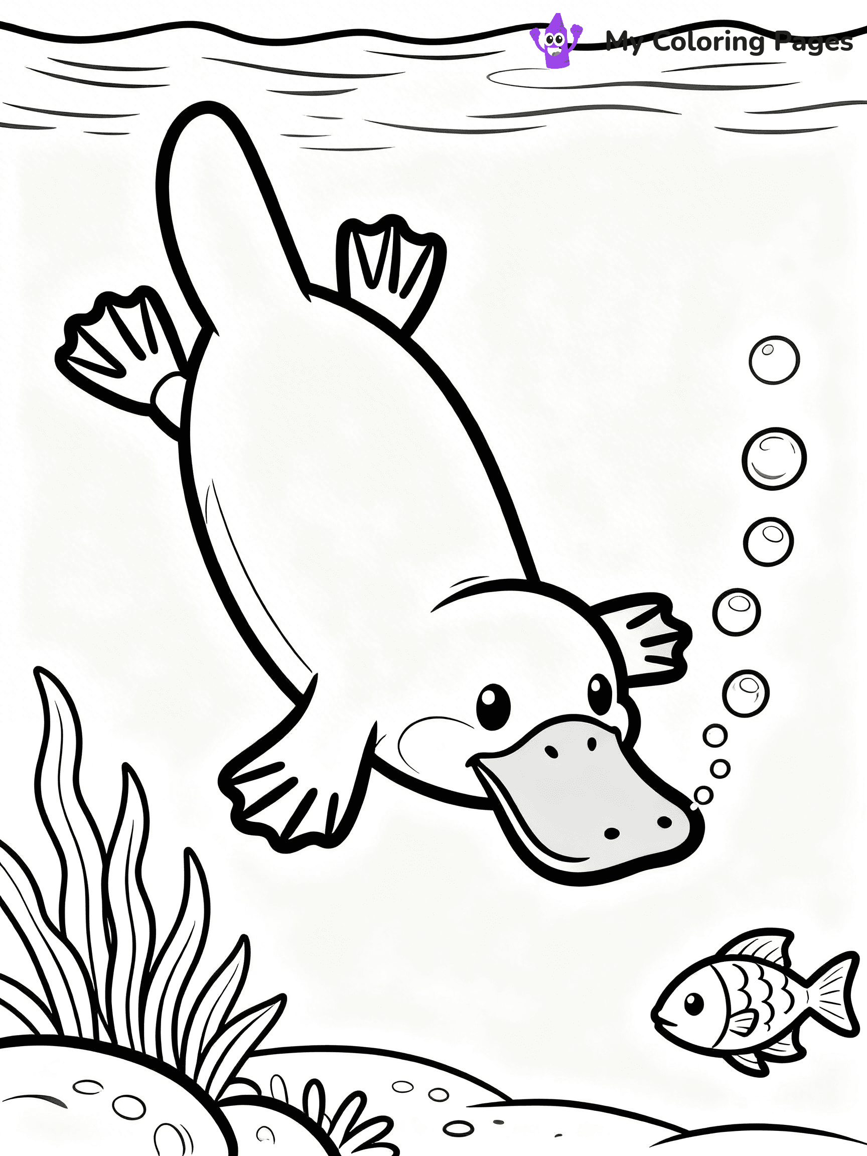 Platypus Coloring Pages - 1