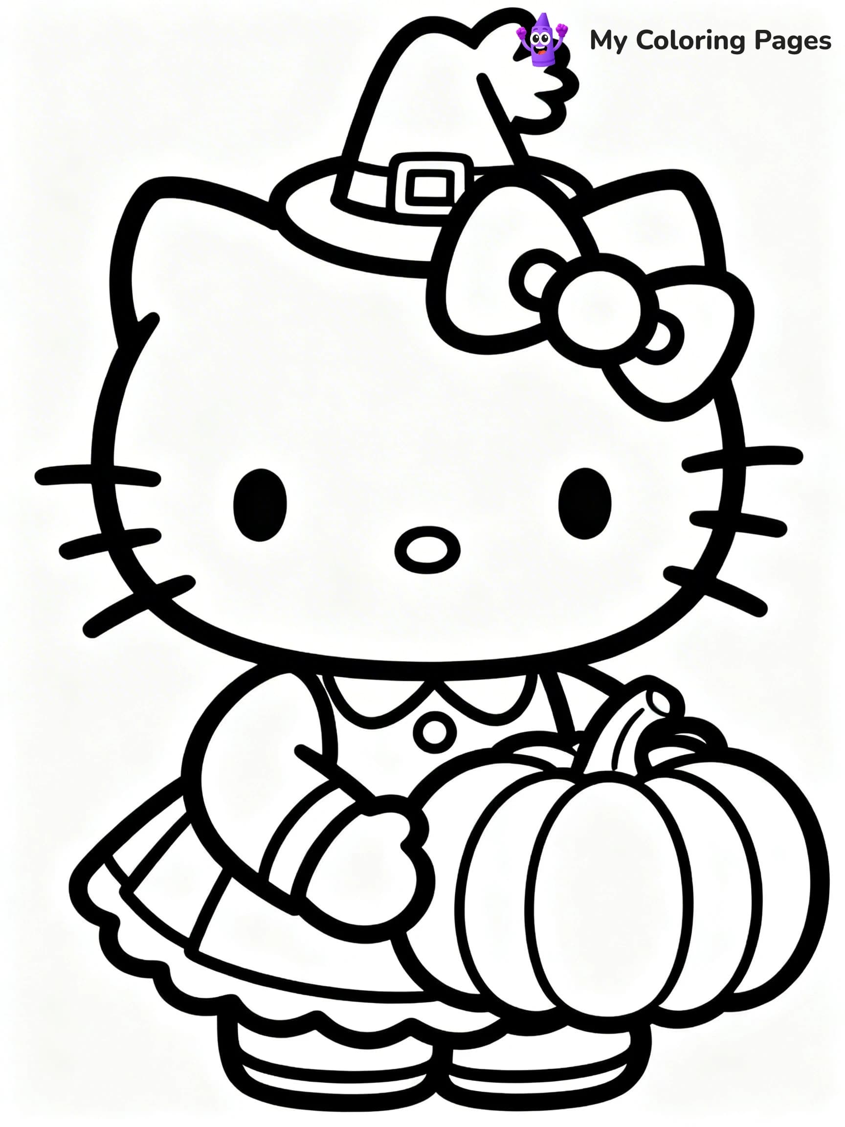 Thanksgiving Hello Kitty Coloring Pages - 19