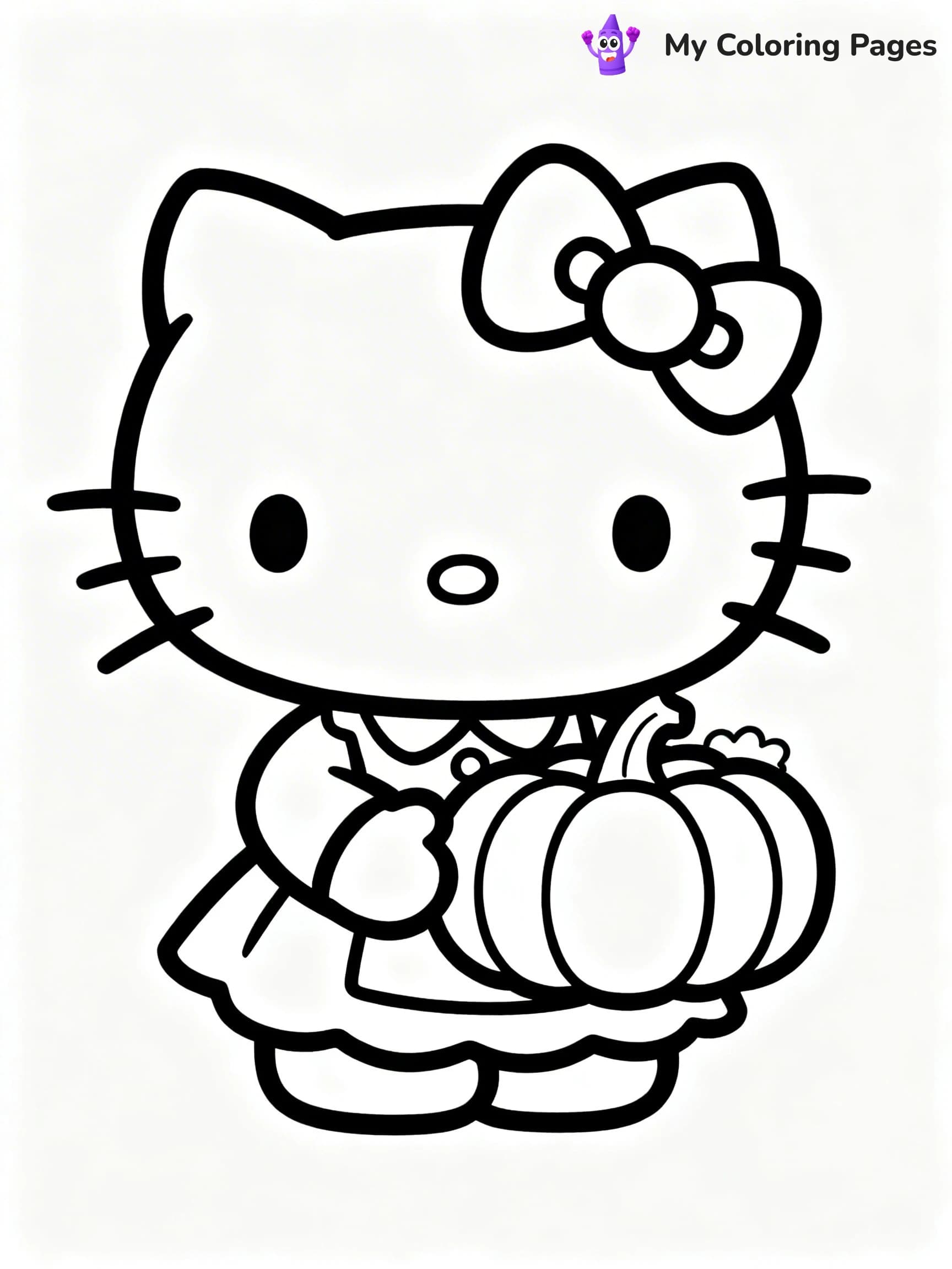 Thanksgiving Hello Kitty Coloring Pages - 16