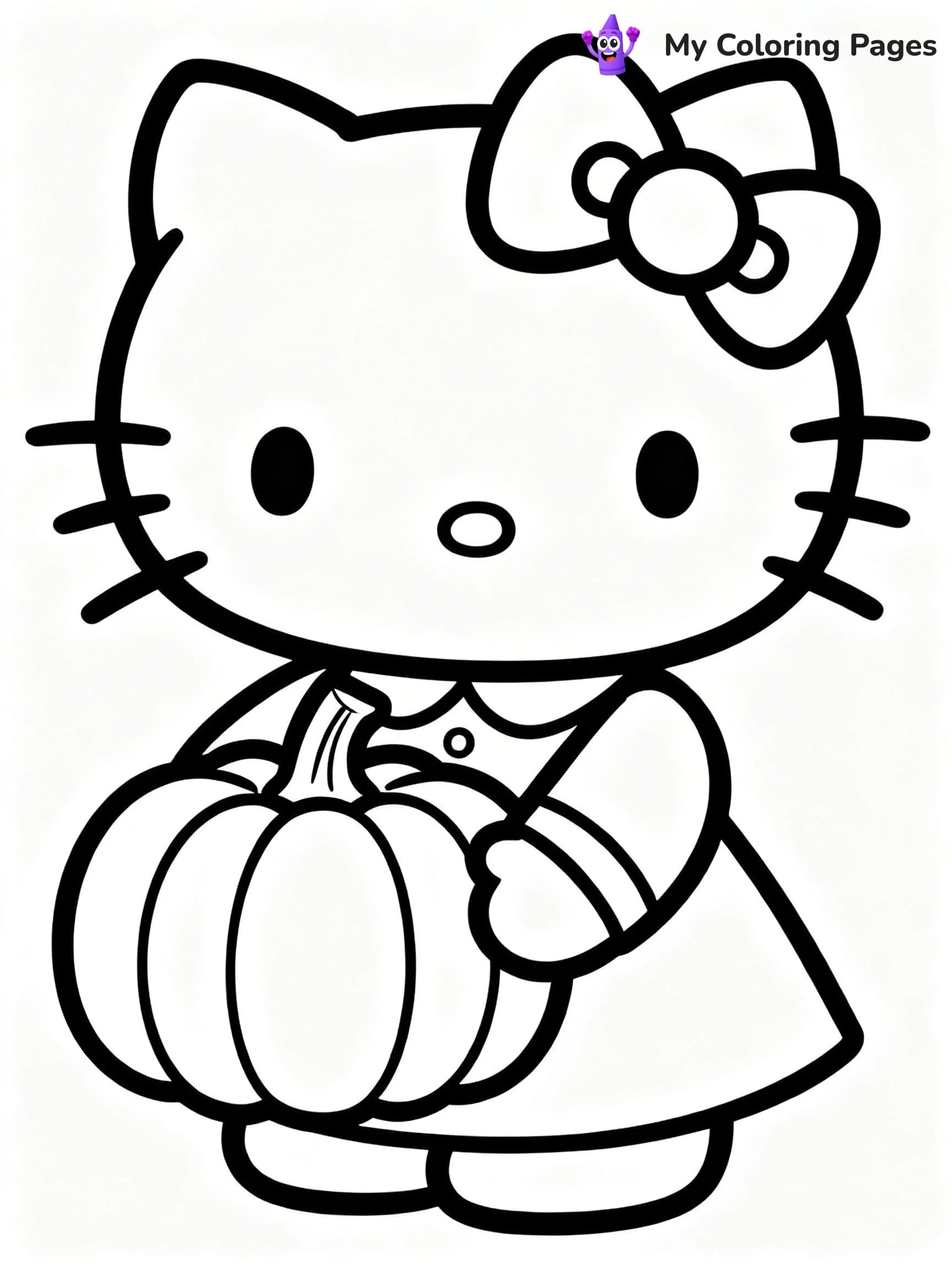 Thanksgiving Hello Kitty Coloring Pages - 14