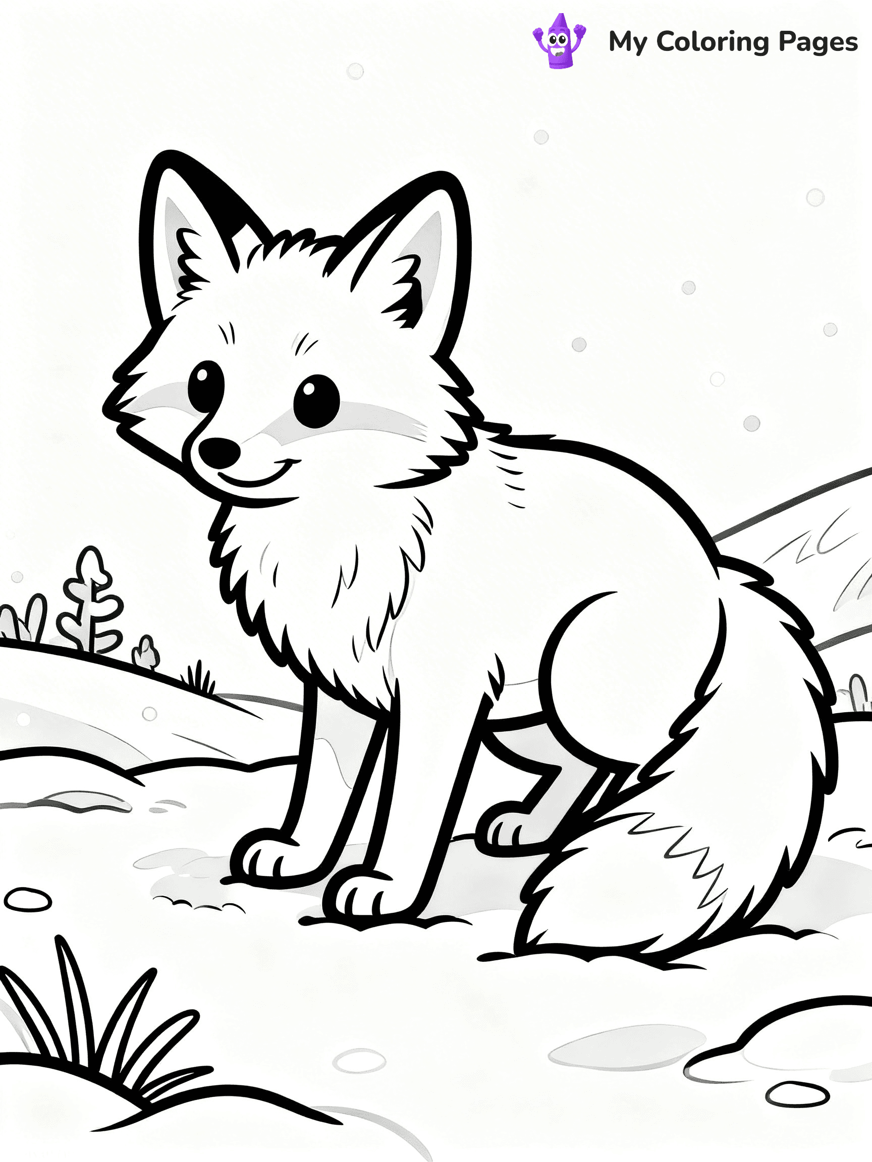 Arctic Fox Coloring Pages - 26