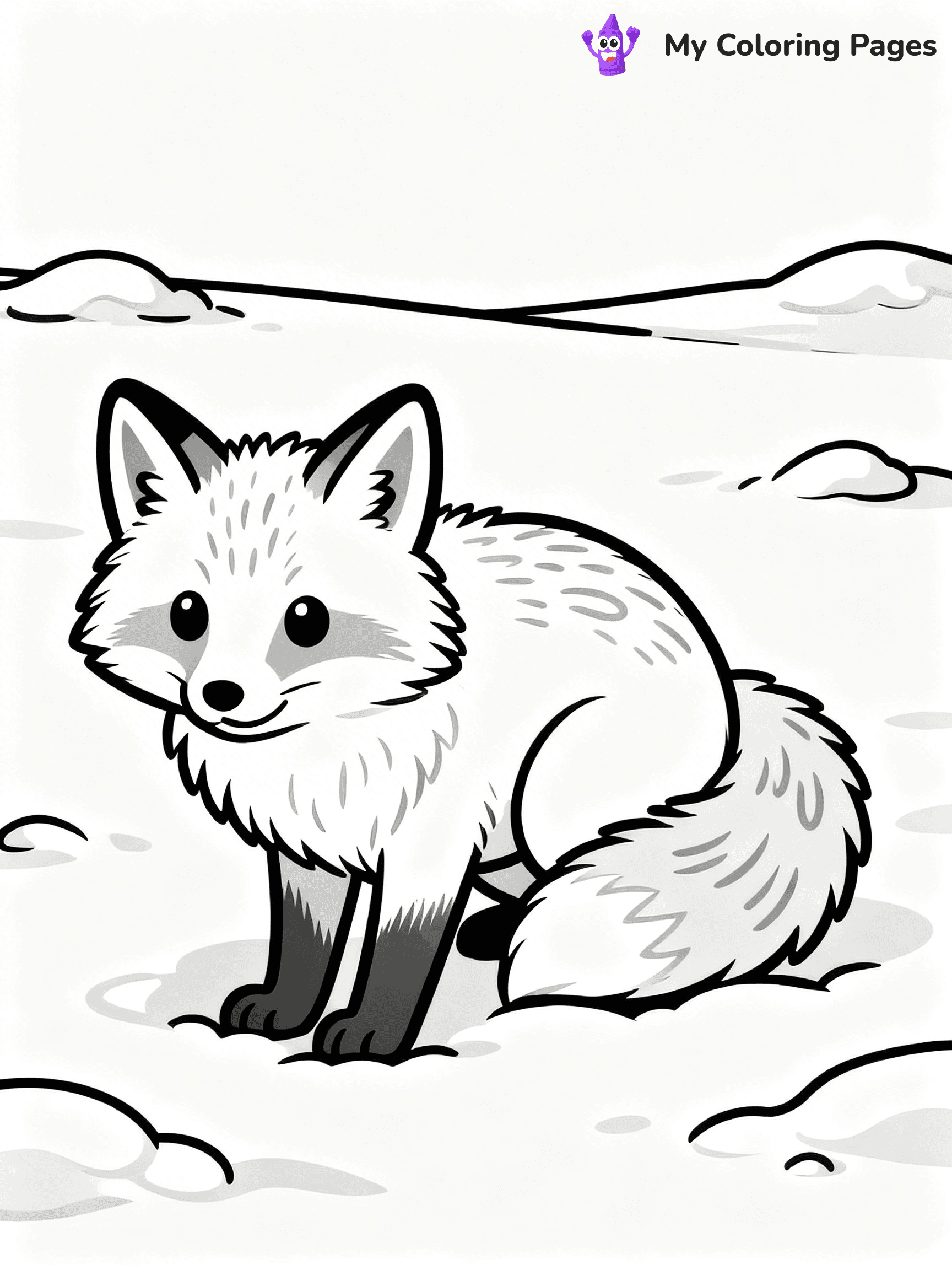 Arctic Fox Coloring Pages - 25