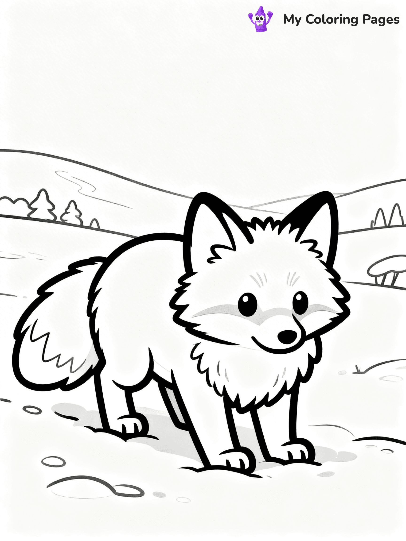 Arctic Fox Coloring Pages - 24