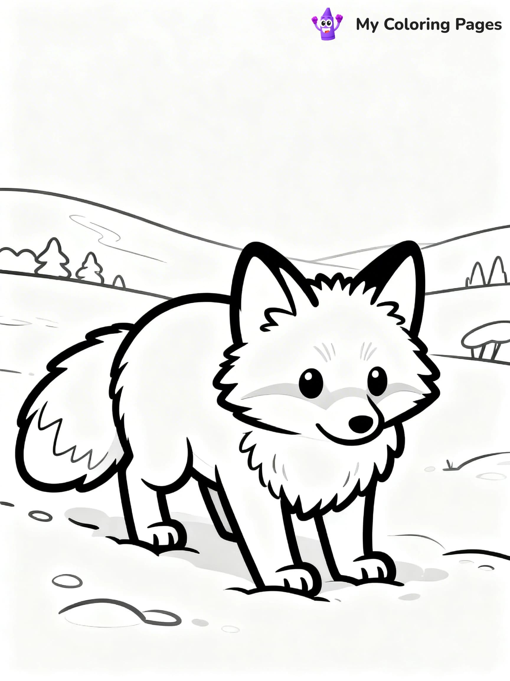Arctic Fox Coloring Pages - 24