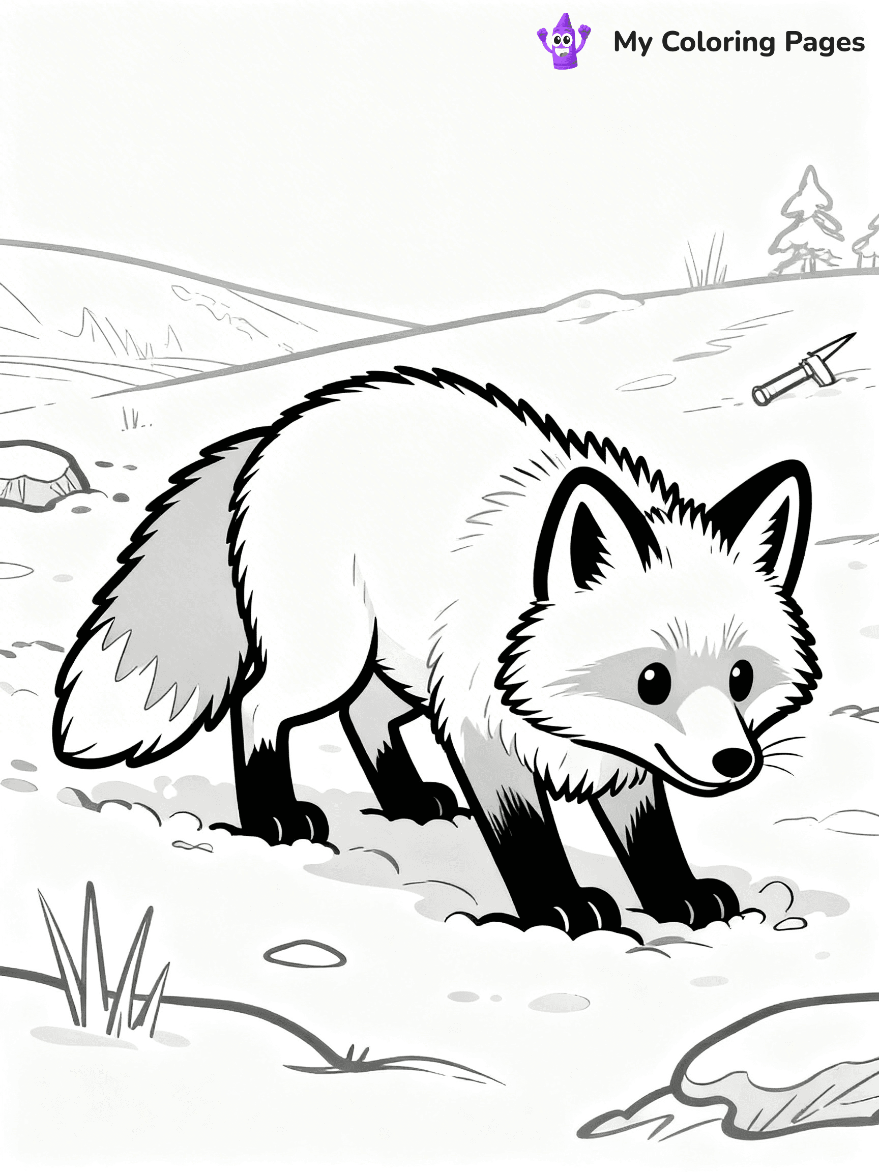 Arctic Fox Coloring Pages - 22