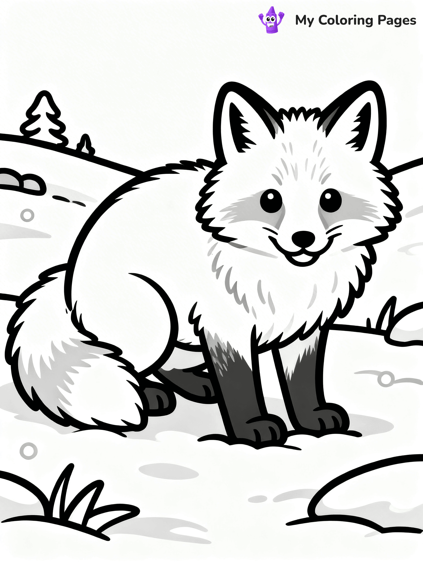 Arctic Fox Coloring Pages - 20
